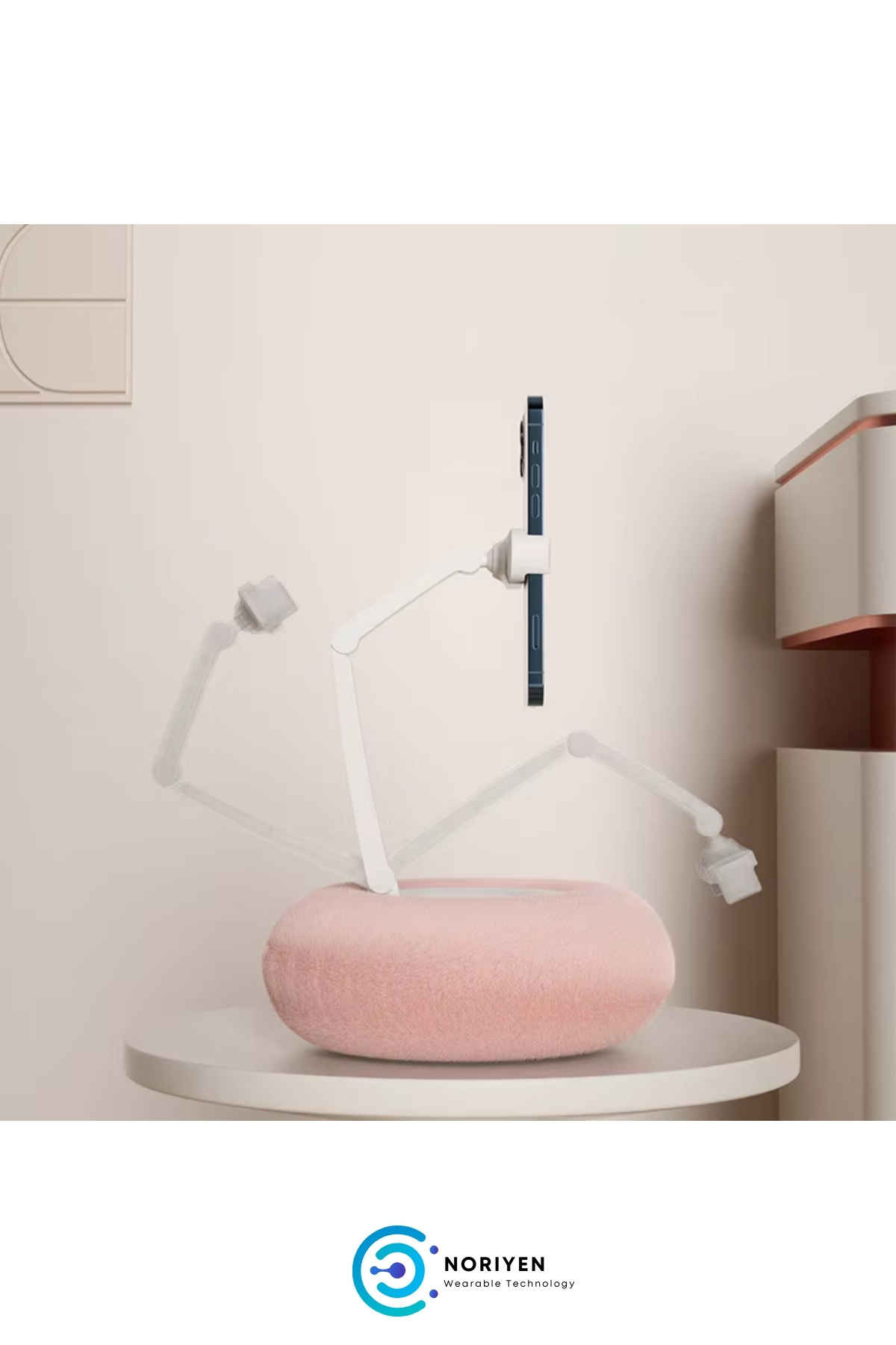 Peluş Yastık 360 Derece Rotasyon Yükseklik ve Açı Ayarlanabilir Telefon & Tablet Tutucu Şık Stand