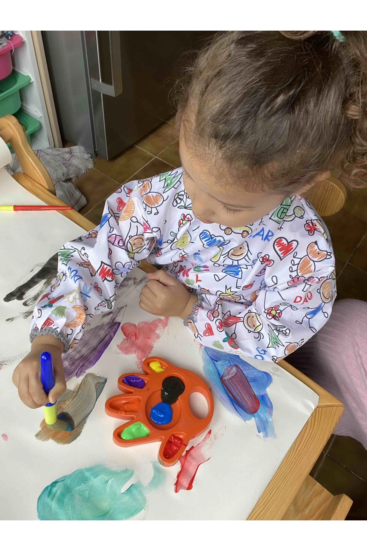 yorni 6-24ay, Family, Uzun Kollu, Sıvı Geçirmez, Cepli, Makinede Yıkanabilir, Bebek Mama Önlüğü fotoğrafı 4 (önizleme)