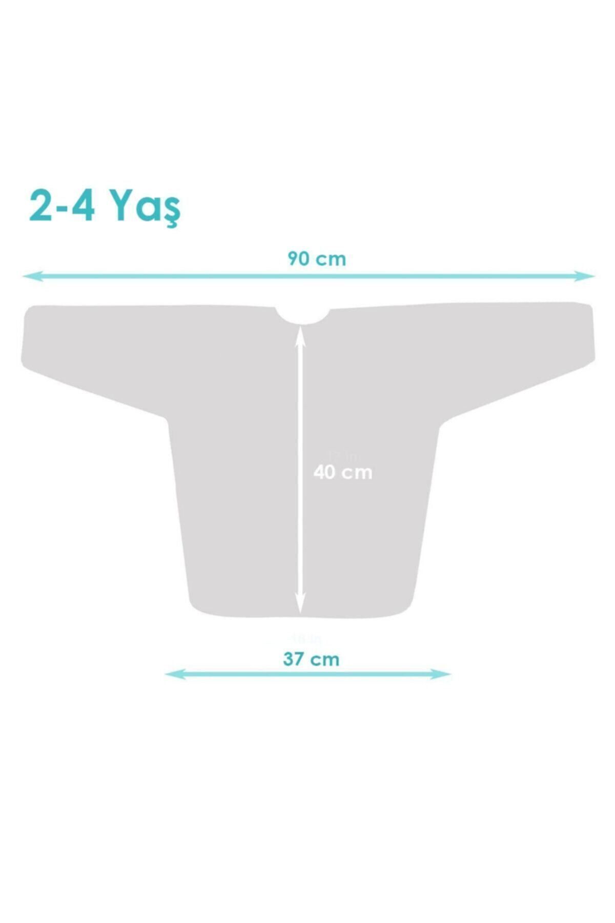 yorni Sea Desen, 2-4yaş, Sıvı Geçirmez, Cepli, Makinede Yıkanabilir, Uzun Kollu Bebek Önlüğü fotoğrafı 3 (önizleme)