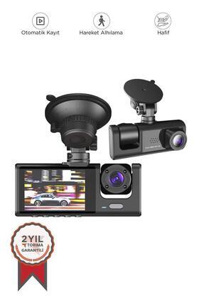 Torima Araç İçi Kamera Gece Görüşlü LCD Ekranlı 1080P 3 Kameralı Araç Kameras...