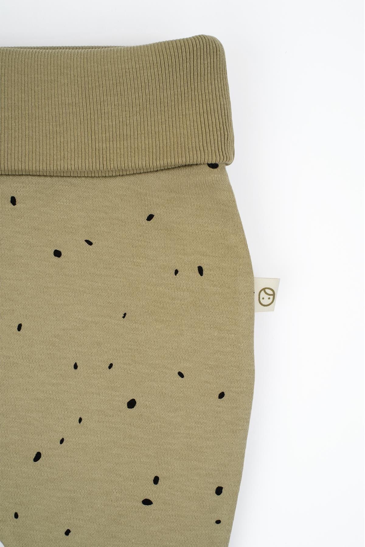 Little Gusto Yüksek Bel Pantolon Bebek Cosmos Haki Organik Pamuk fotoğrafı 2 (önizleme)