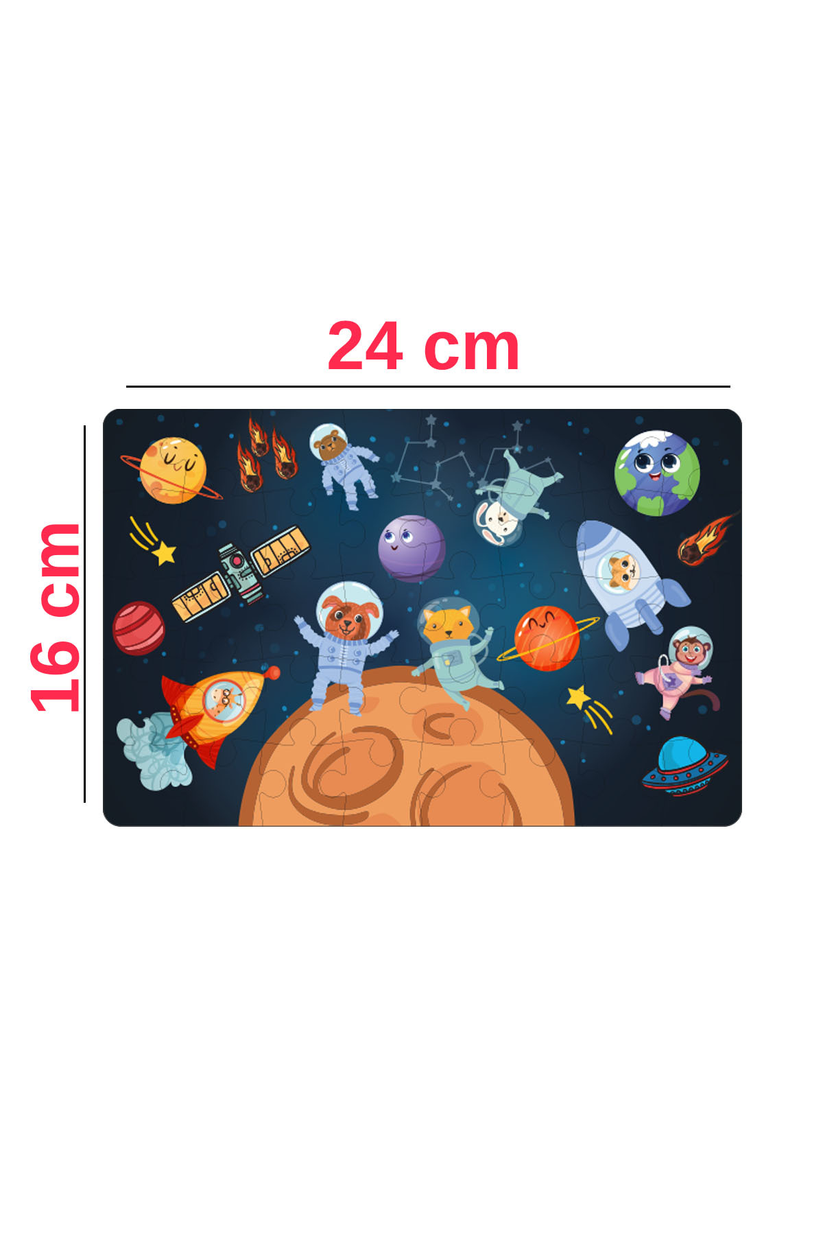 metafortoys Ahşap Uzay Mini Puzzle | 40 Parça 4 Yaş fotoğrafı 2 (önizleme)