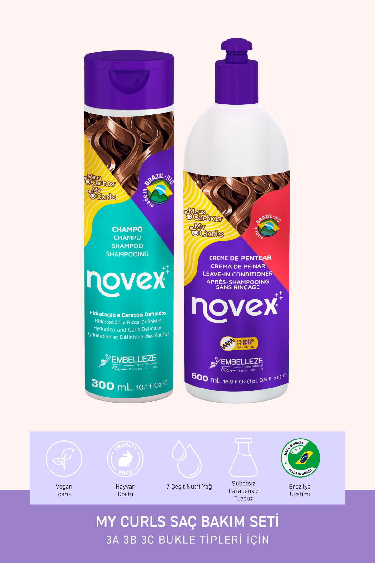 NOVEX My Curls Şampuan Kıvırcık Saçlar Için Bukle Belirginleştirici Saç Kremi 500g — 8761200027185
