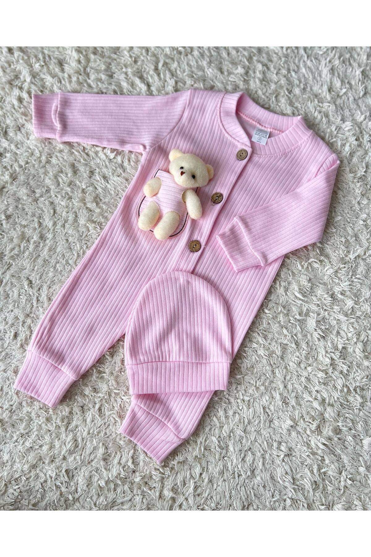 MBK GARDEN Peluş Ayıcıklı 2’li Bebek Tulum Ve Şapka Seti – Bayrama Özel Yumuşak Ve Şık fotoğrafı 2 (önizleme)