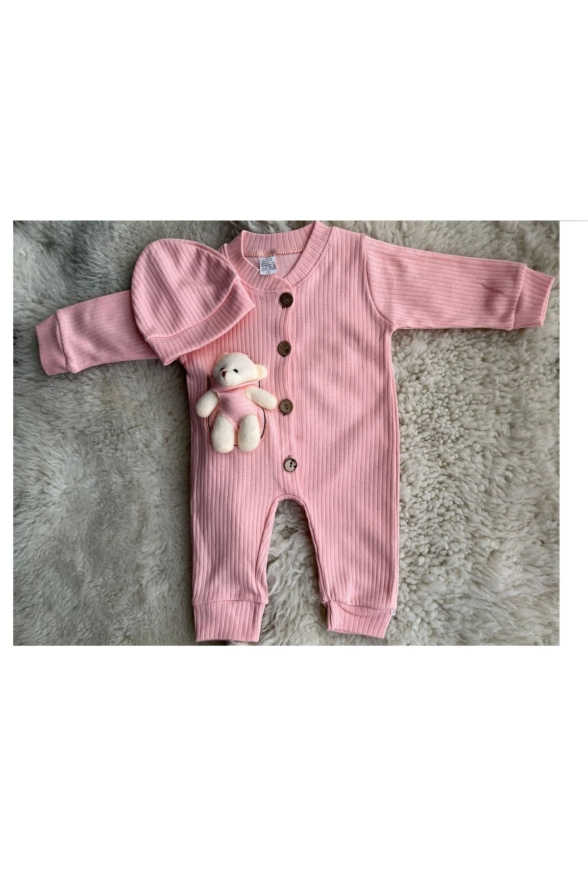 MBK GARDEN Peluş Ayıcıklı 2’li Bebek Tulum Ve Şapka Seti – Bayrama Özel Yumuşak Ve Şık fotoğrafı 4 (önizleme)