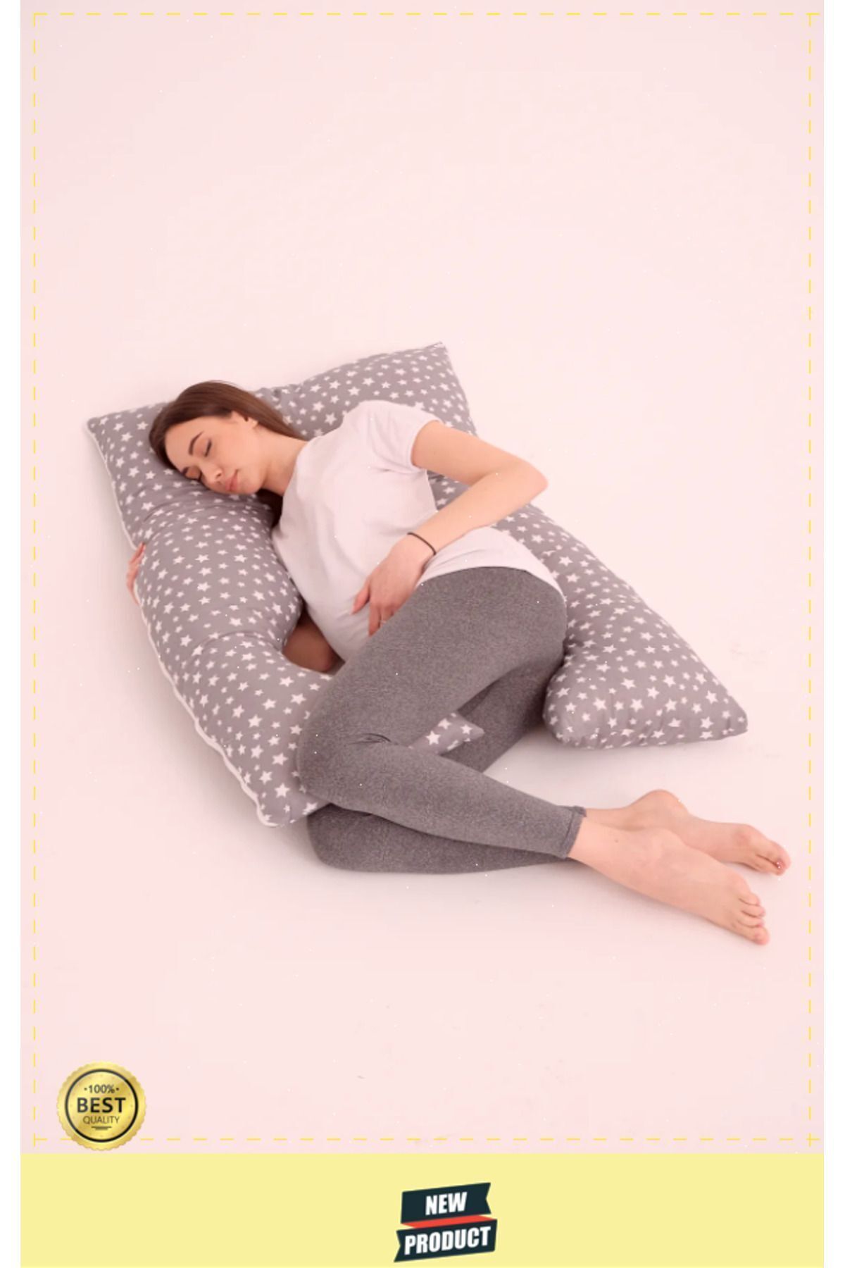 OMZ Yıkanabilir Kılıflı Sırt Bacaklar ve Göbek Destekli Hamile Yastığı fotoğrafı 6 (önizleme)