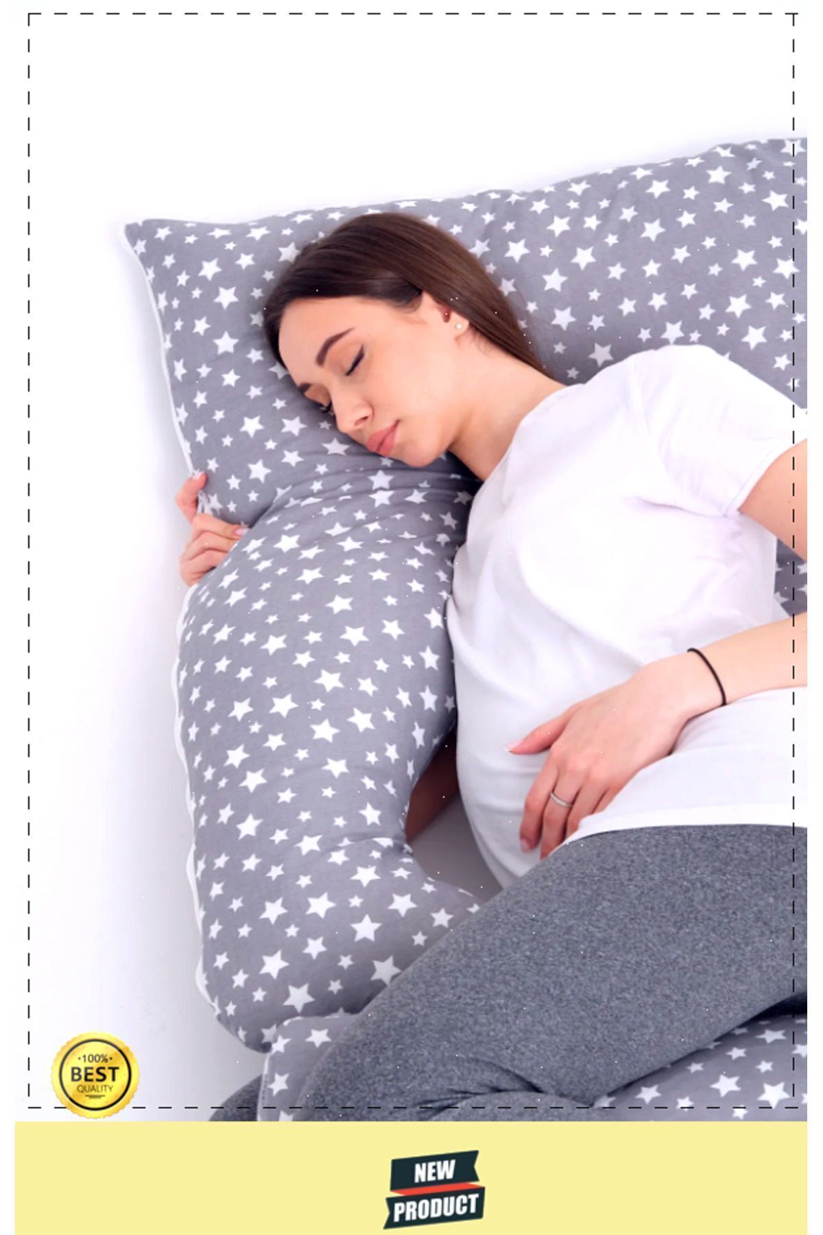 OMZ Yıkanabilir Kılıflı Sırt Bacaklar ve Göbek Destekli Hamile Yastığı fotoğrafı 4 (önizleme)