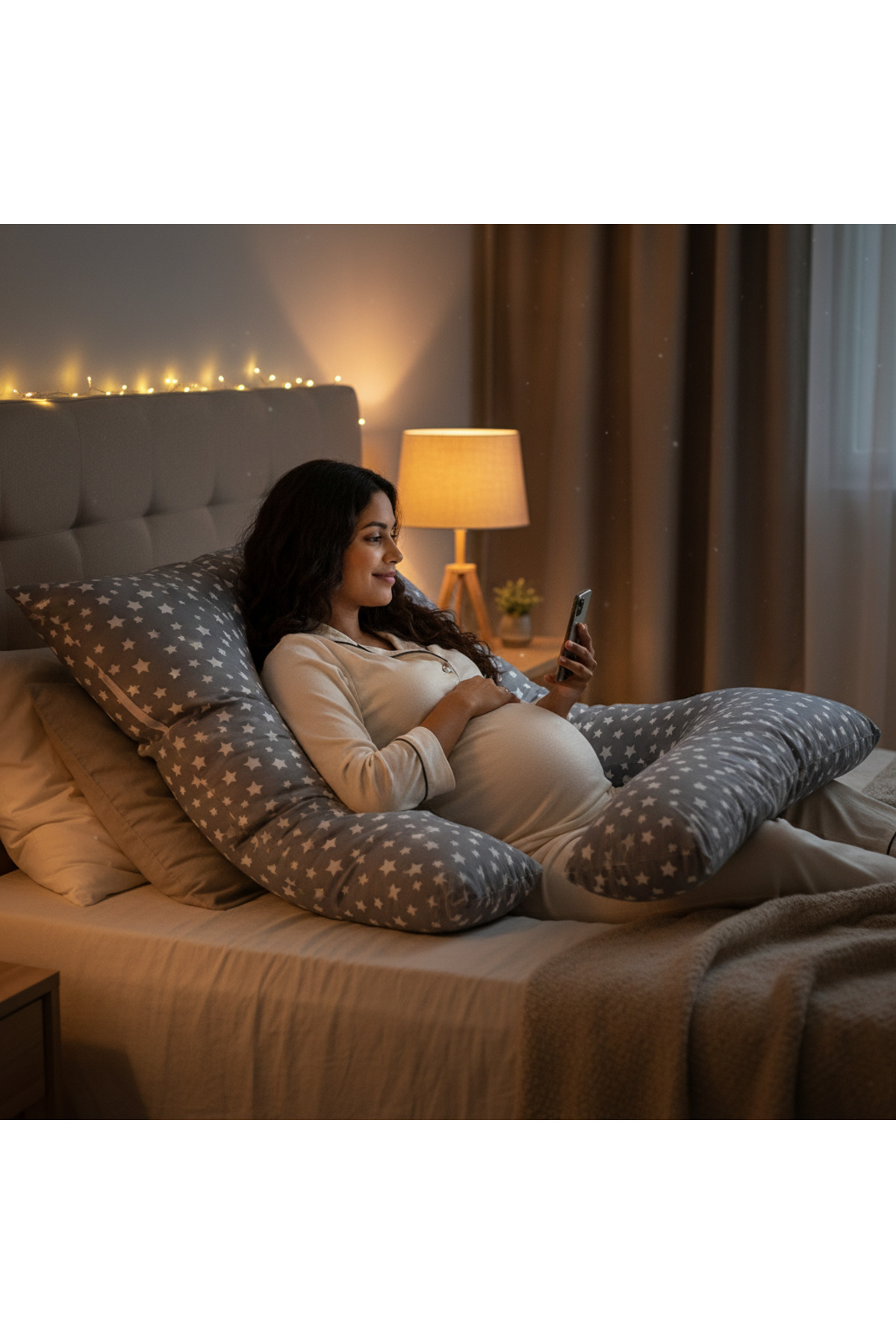 OMZ Yıkanabilir Kılıflı Sırt Bacaklar ve Göbek Destekli Hamile Yastığı fotoğrafı 2 (önizleme)