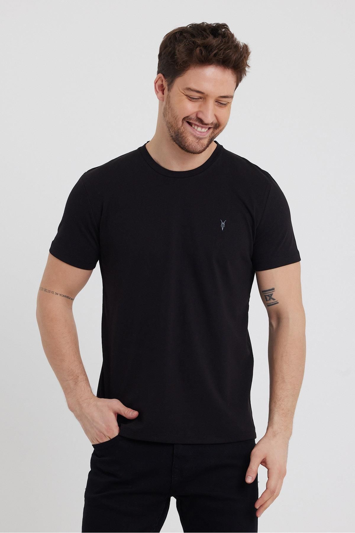 COMBİNE MİCHAİL  Standart Kalıp Basic 5-li Paket T-shirt 1000 - Görsel 8
