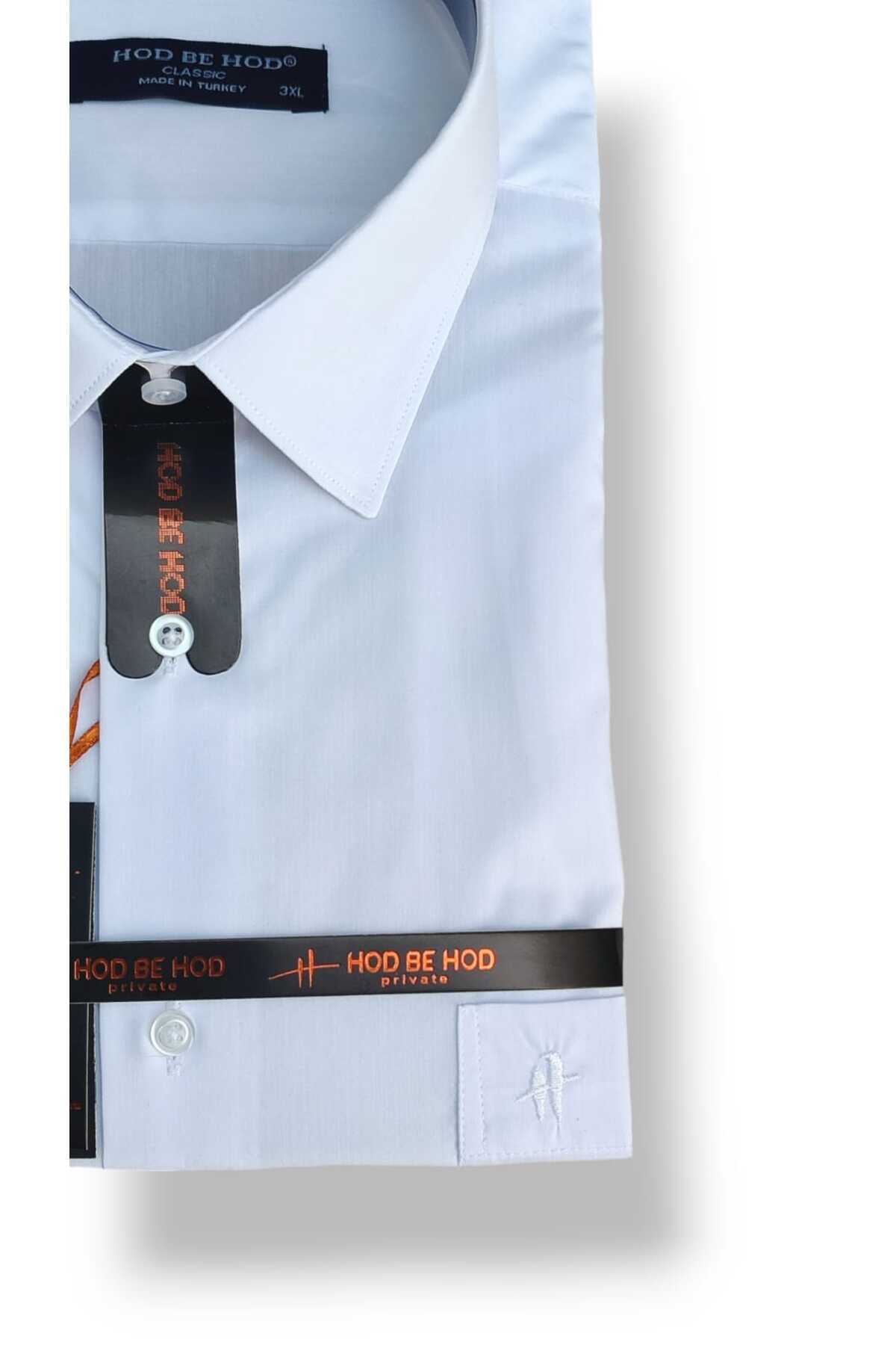 hodbehod ORİJİNAL DÜZ DACRON BÜYÜK BEDEN BATTAL KISA KOL CEPLİ BABA GÖMLEK 2XL,3XL,4XL (ÜST KALİTE ÜRÜN) görsel 5