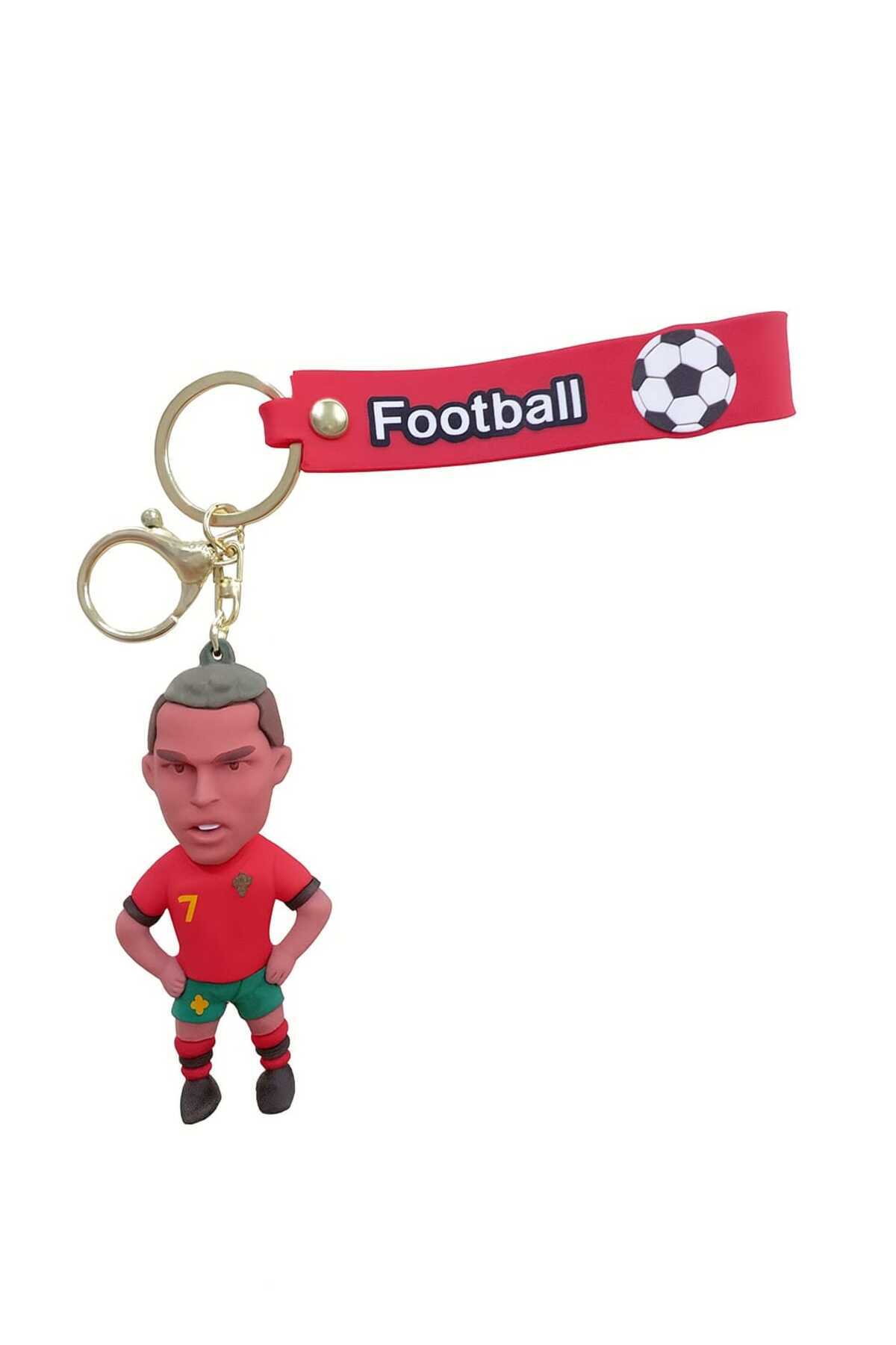 KAYLANIN DÜNYASI Futbolcu Ronaldo Anahtarlık 3D Silikon Çanta Süsü Hediyelik Doğum Günü Hediyesi Yılbaşı Hediyesi fotoğrafı 2 (önizleme)