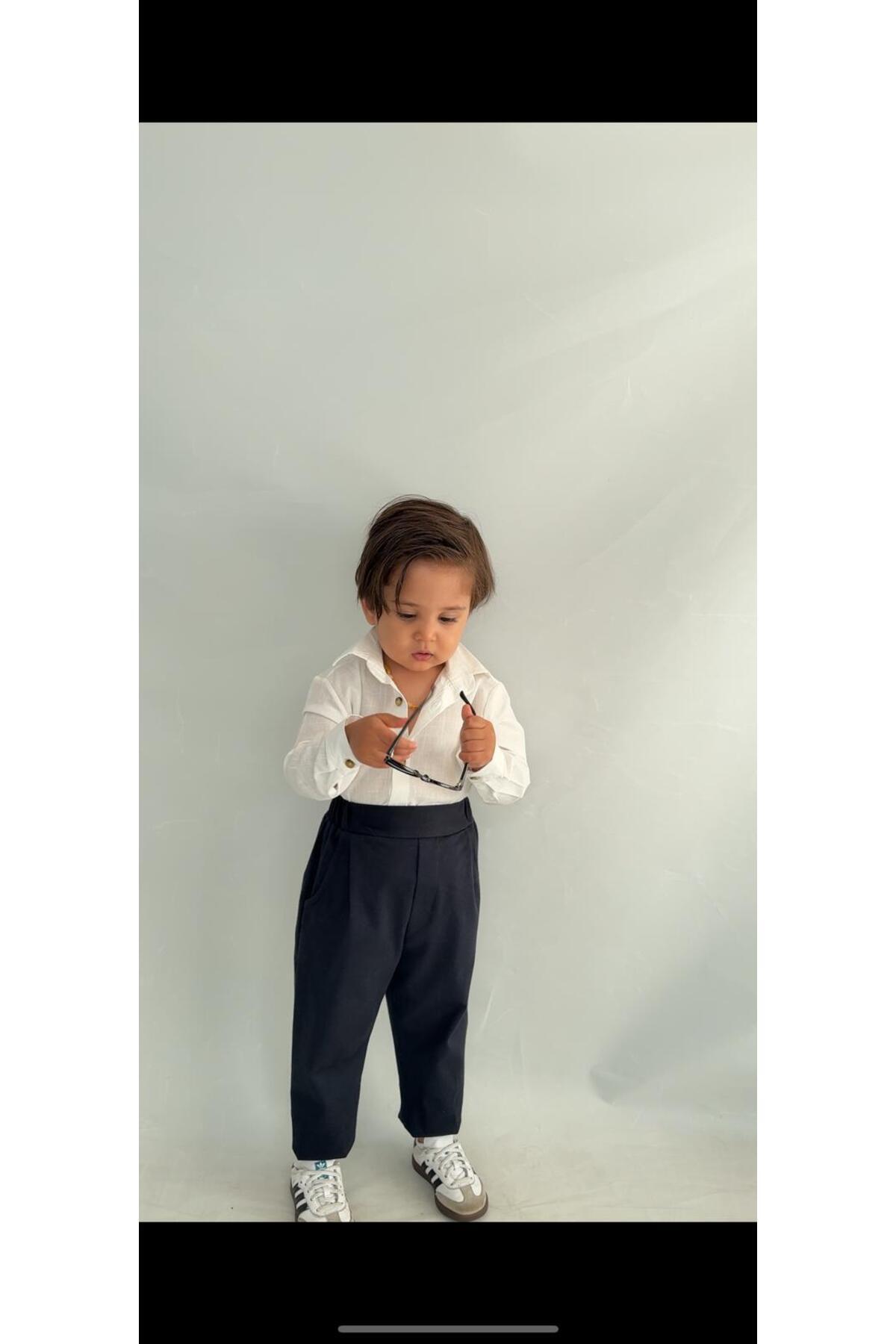 favorimkids Bebek Çocuk Krem Uzun Kollu Pantalon Gömlek Takım 1-5 yaş new5 fotoğrafı 5 (önizleme)