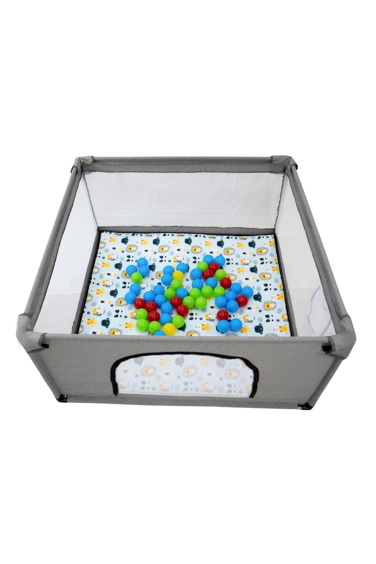 Hoffie Premio Keten Güvenli Bebek Ve Çocuk Oyun Alanı Oyun Parkı 120x120 Oyun Matı Ve Topları fotoğrafı 4 (önizleme)