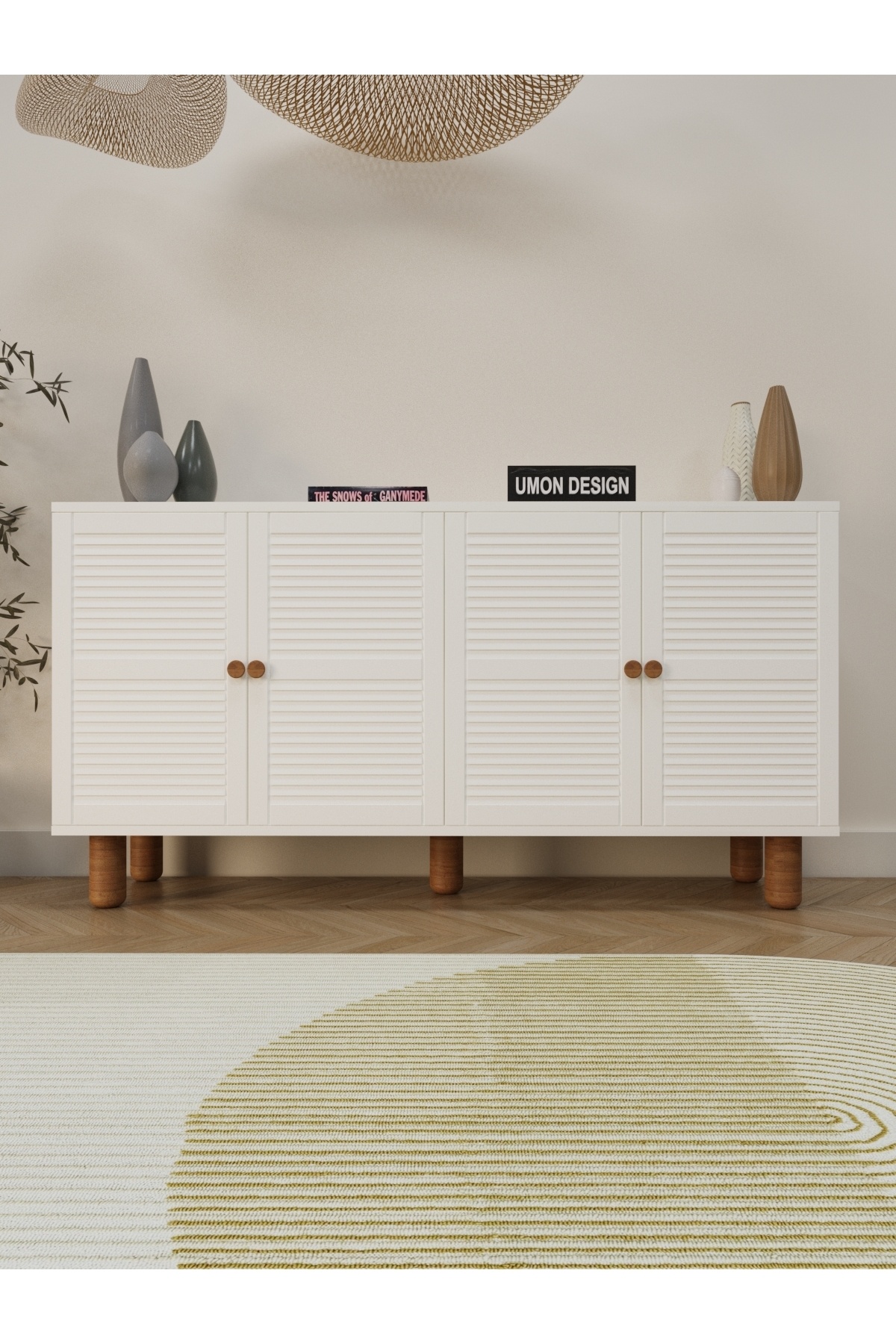 umondesign Havana Konsol, Çok Amaçlı Dolap, Ayakkabılık, Kahve Köşesi, TV Sehpası Bohem Modern