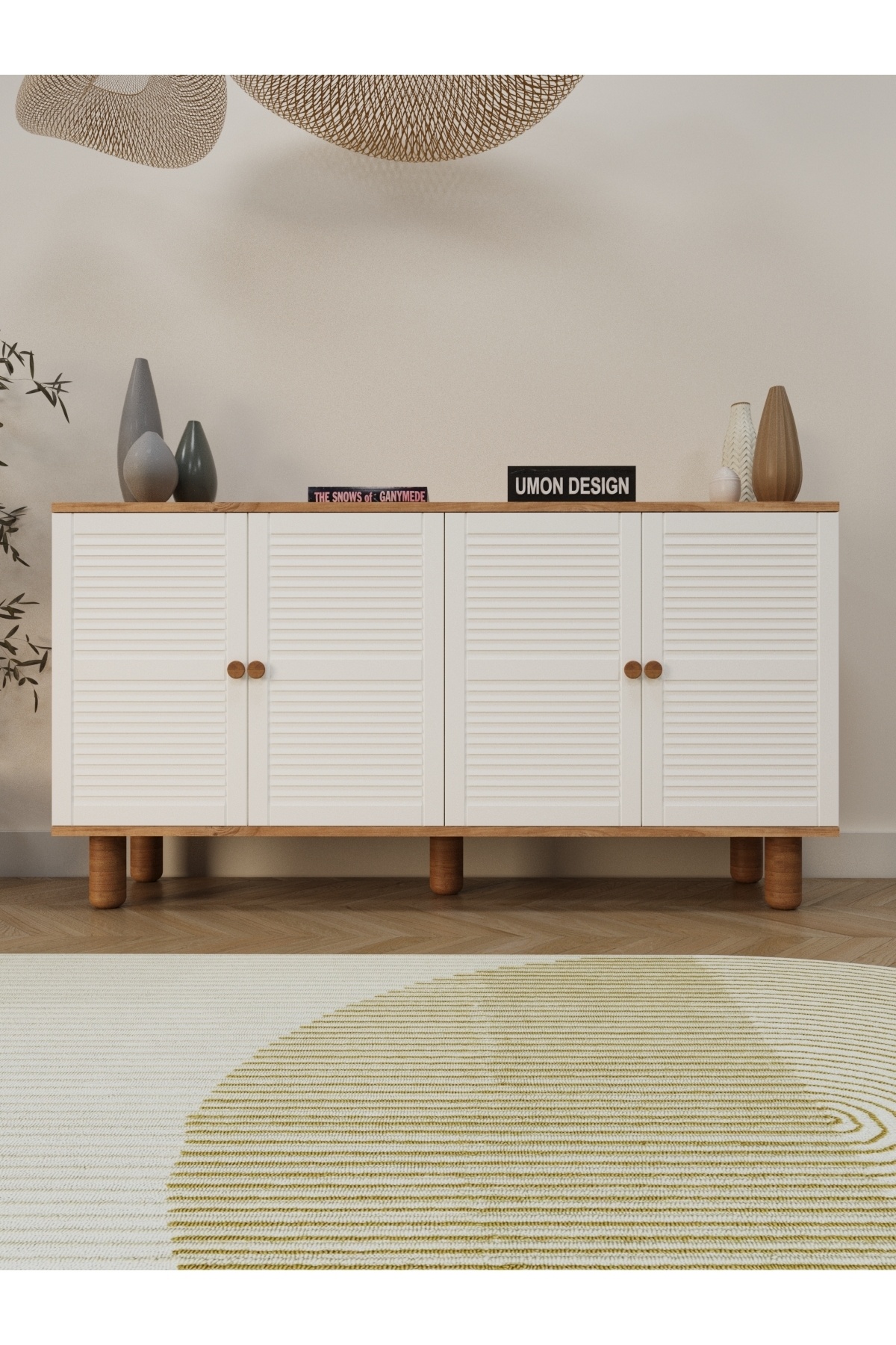 umondesign Havana Konsol, Çok Amaçlı Dolap, Ayakkabılık, Kahve Köşesi, TV Sehpası Bohem Modern