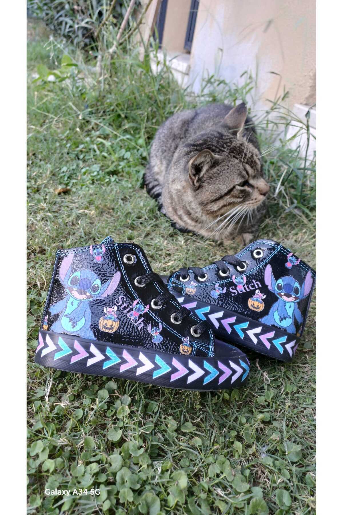 Stitch Digital Printed Girls' Shoes (sizes 31-35 are unlit )