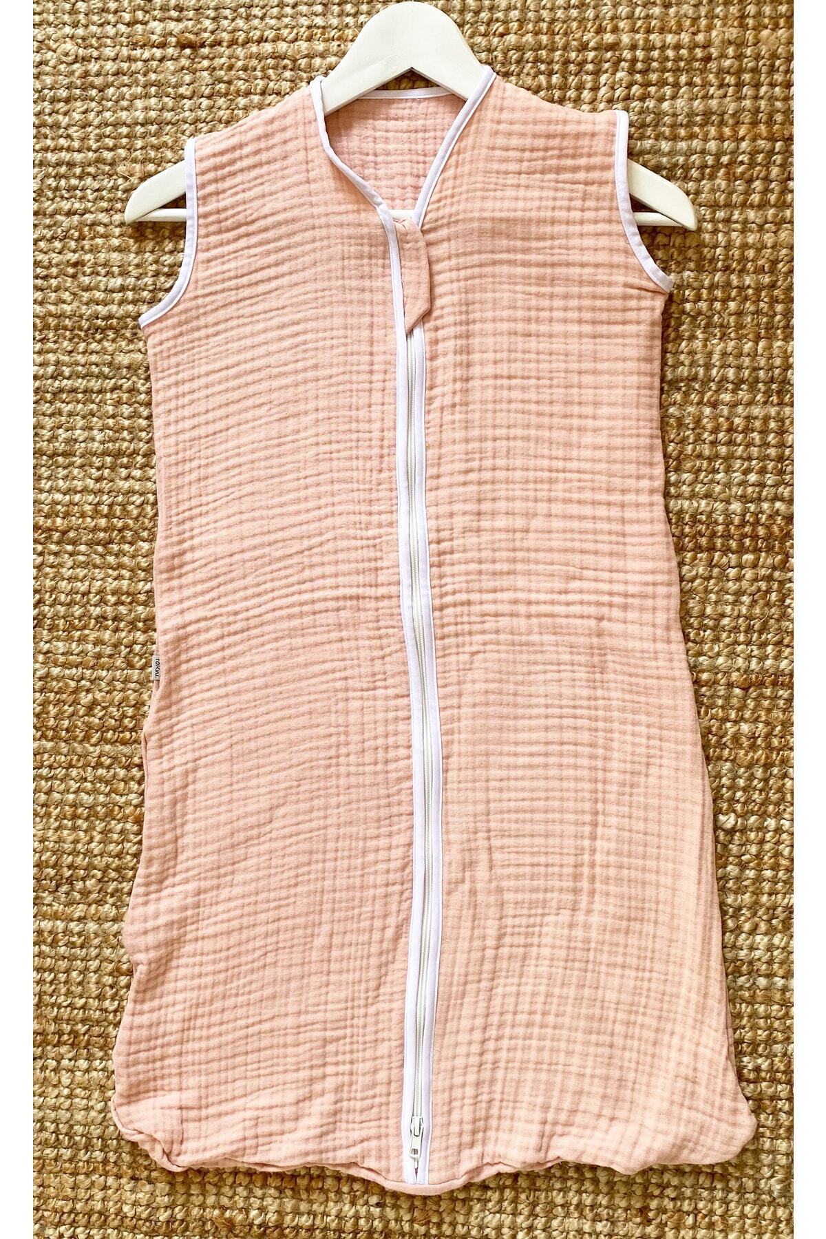 yorni Ürün Boyu 85cm, 6-18 Ay Yazlık Ve Mevsimlik 4 Kat Müslin Kumaş Bebek Çocuk Torba Uyku Tulumu fotoğrafı 2 (önizleme)