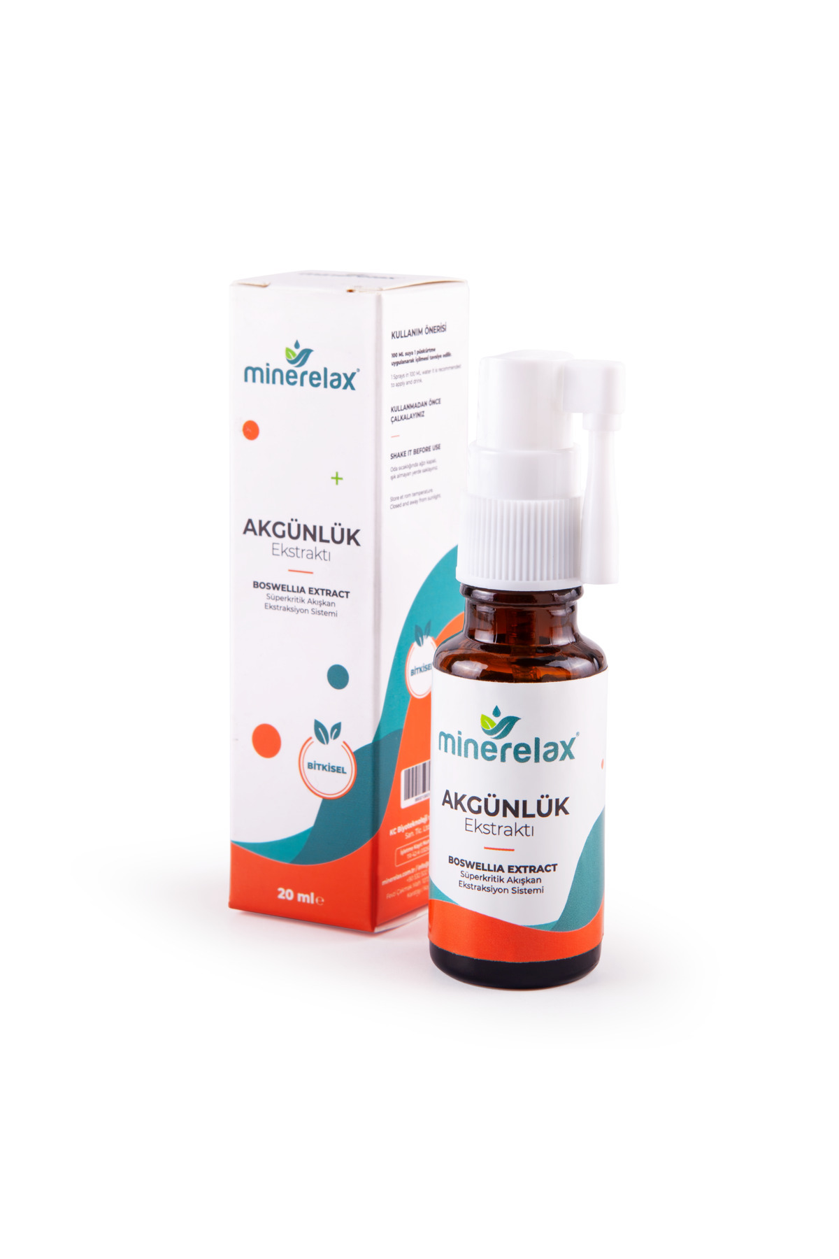 Minerelax Akgünlük Saf Ekstrakt %100 Doğal Konsantre Sprey 20 ml