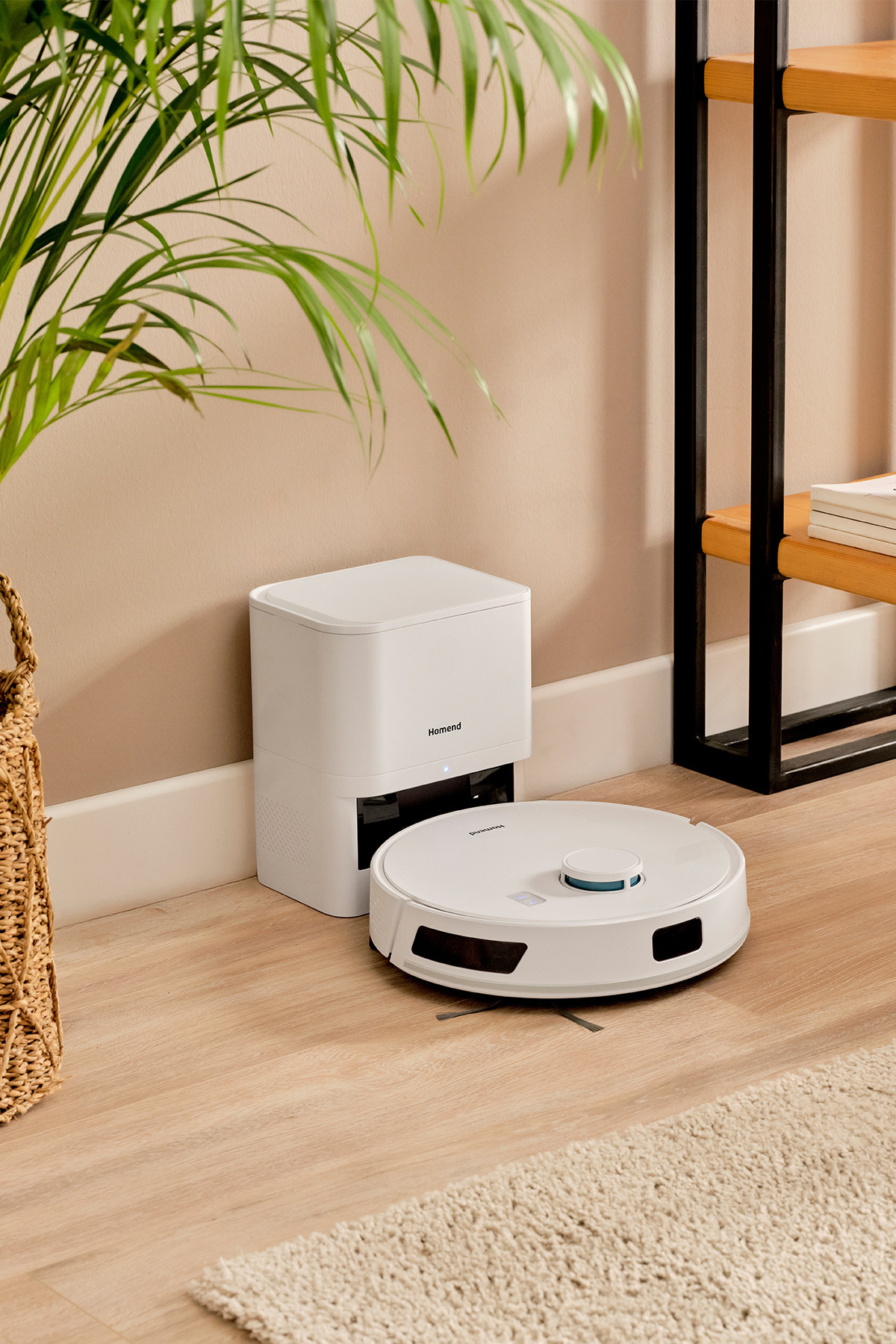 HOMEND Alex Laser Power 1289h Otomatik Boşaltım Sistemli Yeni Nesil Moplu 5 Kpa Robot Süpürge Beyaz