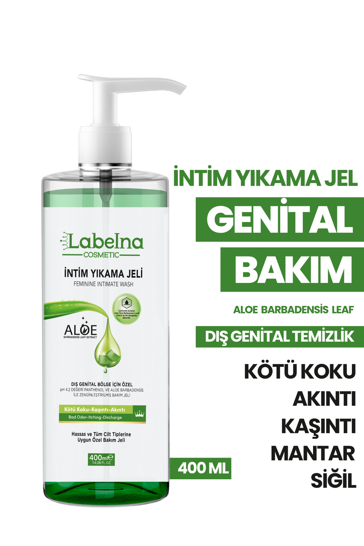 Labelna Cosmetic Genital Bölge Koku Akıntı Giderici Intim Bakım Jel 400 ml Labelna Cosmeitc Intim Jel.