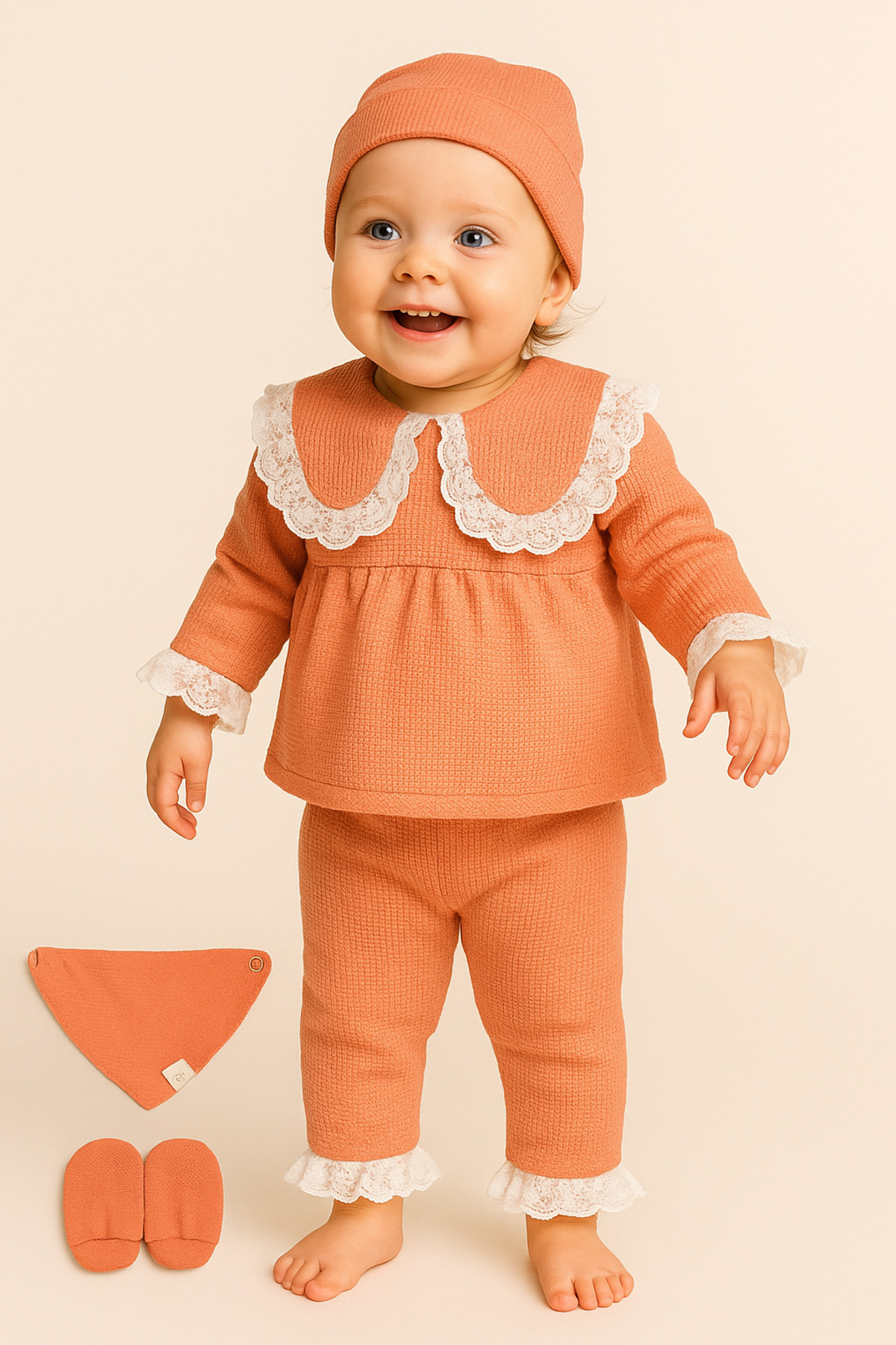 nevrankids Kız Bebek Fistolu Hastane Çıkışı 5'Li Yeni Doğan Seti 0-3 Ay fotoğrafı 3 (önizleme)