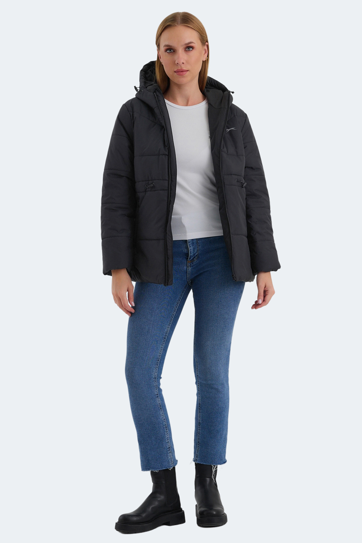 Slazenger  CALLU Kadın Siyah Mont & Kaban - Görsel 7