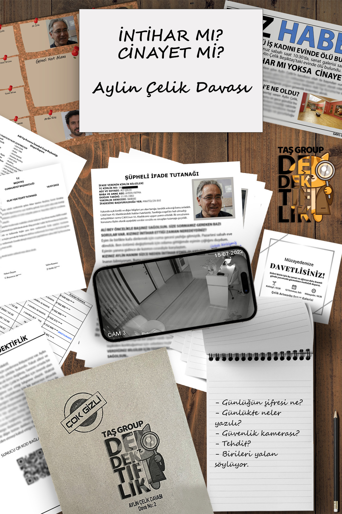 Taş Group Dedektiflik Dedektiflik Oyunu - Cinayet Oyunu - Dedektif Oyunu - Kutu Oyunları - 8 Dava fotoğrafı 3 (önizleme)