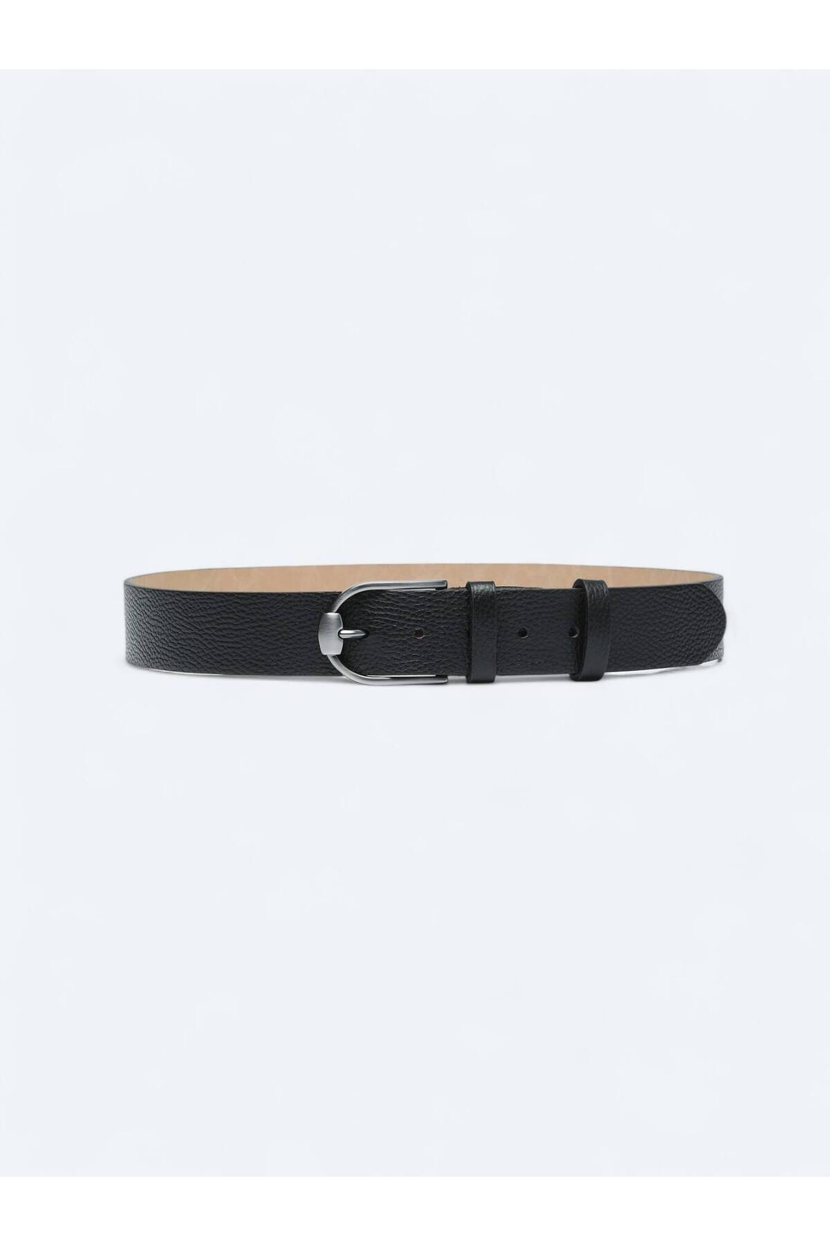 کمربند چرم گوساله مشکی Kip