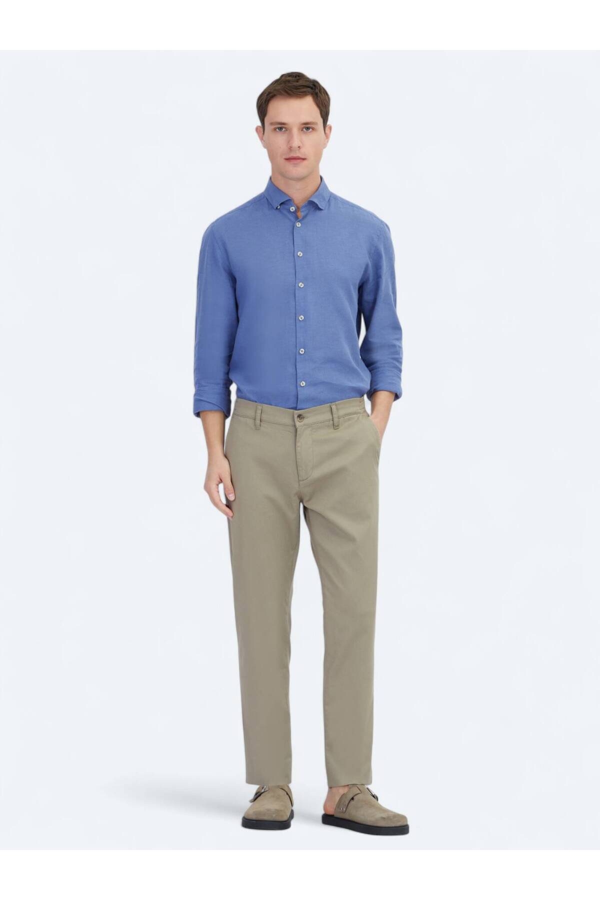 شلوار راحتی نخی طرح سمور یا راسو مدل Jogging Plain Weave Kip