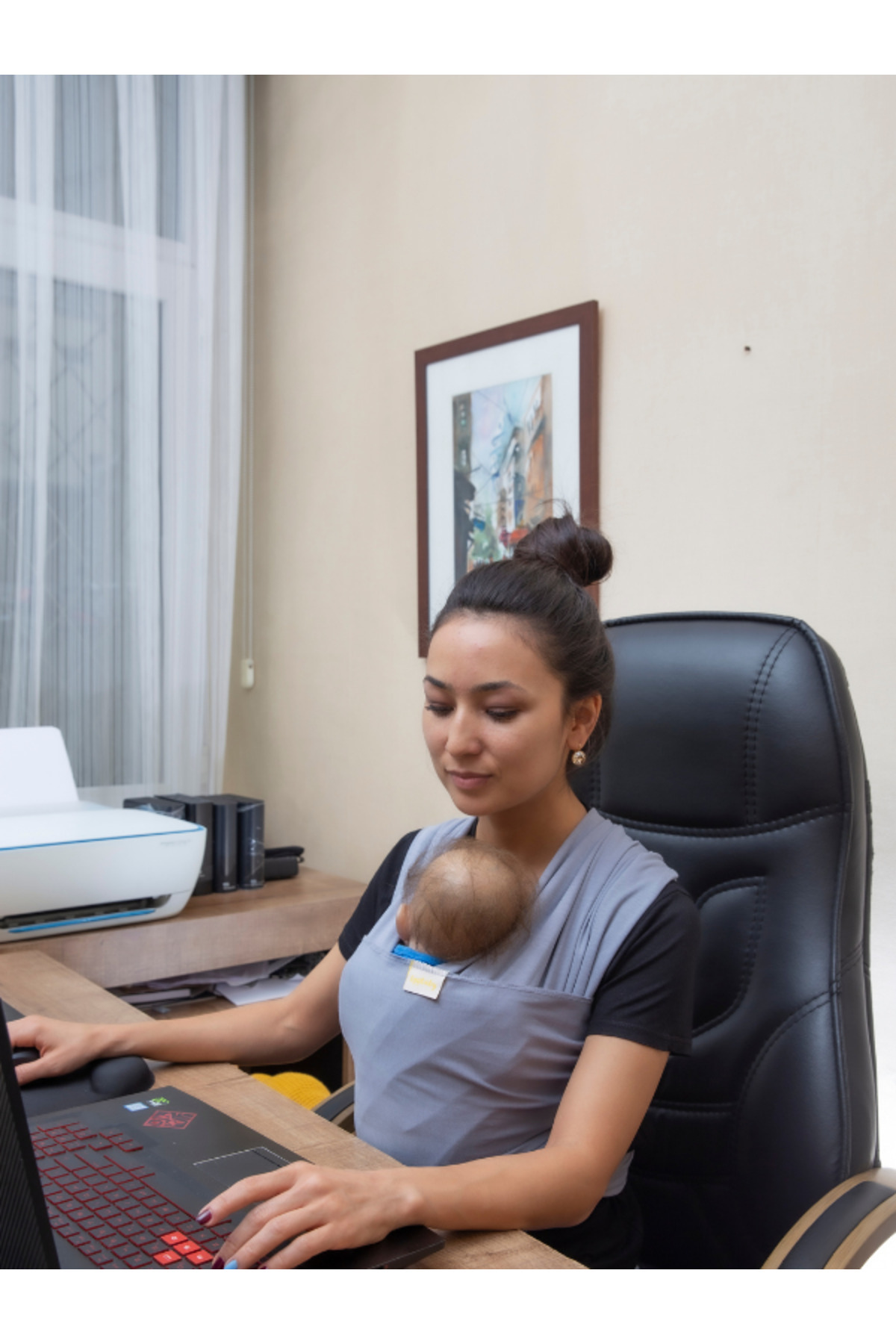 EGGBABY Esnek Wrap Sling Ergonomik Bebek Sling Yenidoğandan İtibaren Bebek Taşıma Şalı fotoğrafı 6 (önizleme)