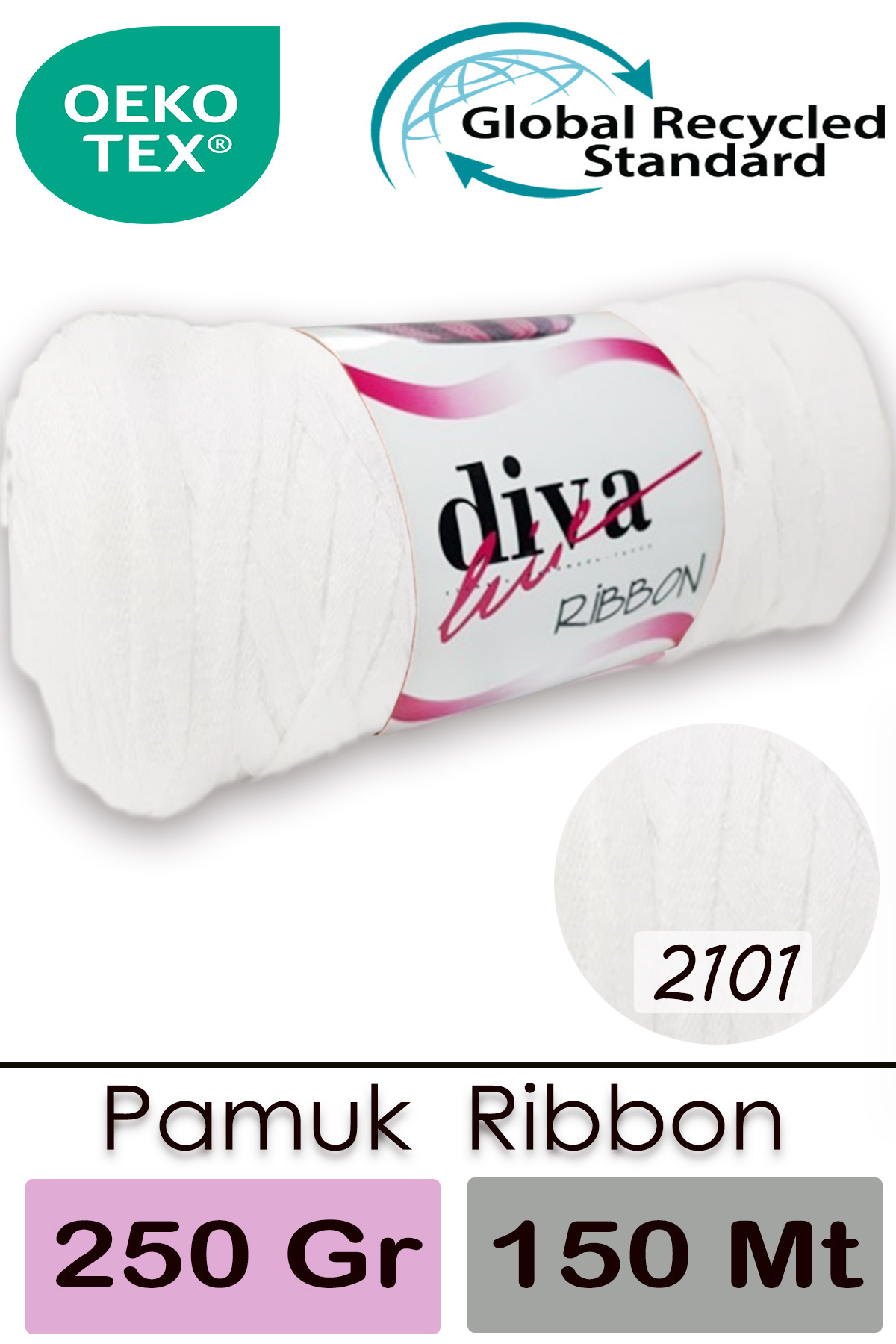 Diva Ribbon 2101 White
