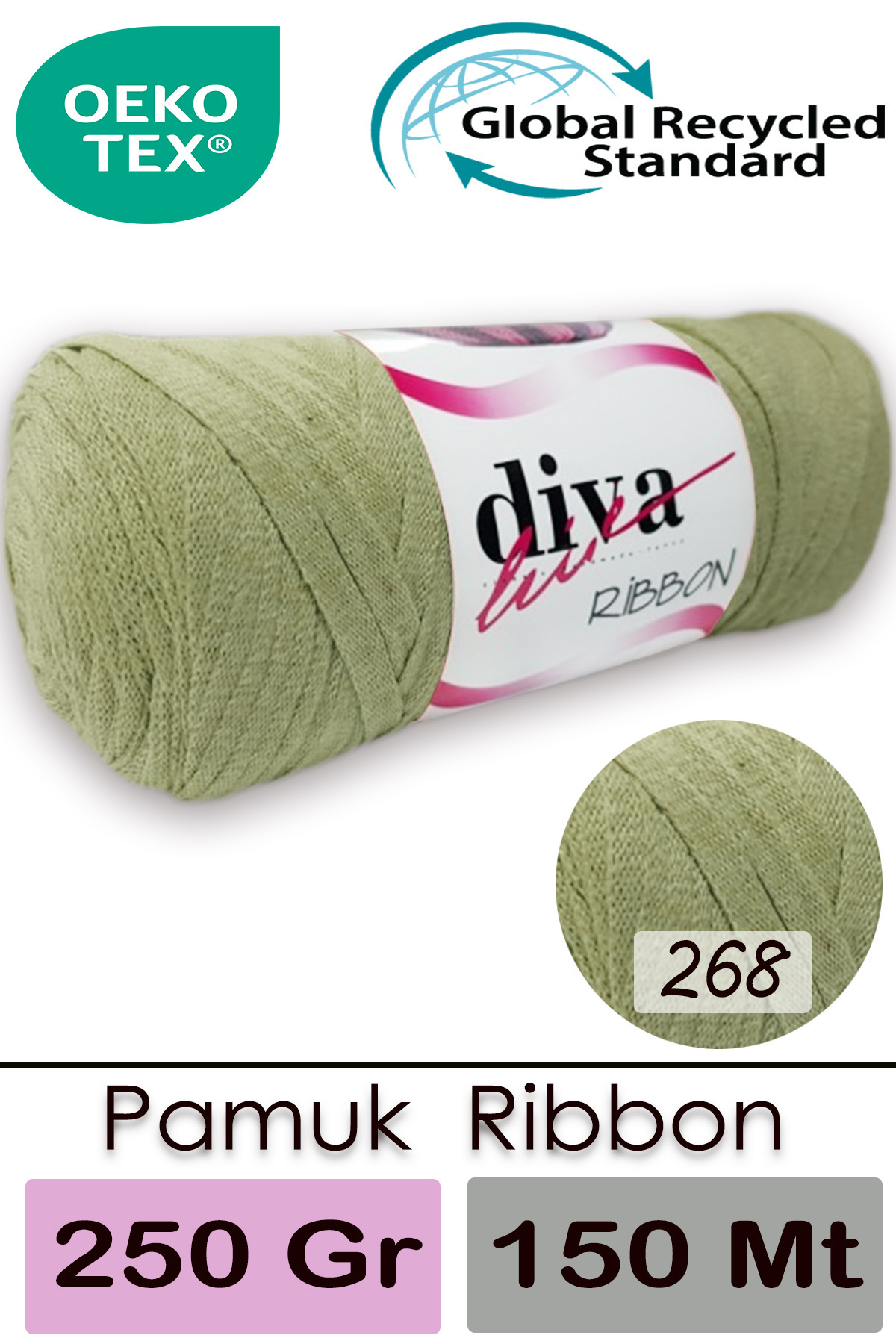 Diva Ribbon 268 Mold Green