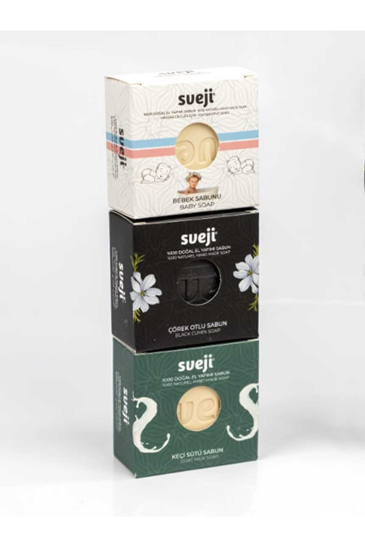 Sveji Doğal 3lü Sabun Set ( Bebek Hassas Ciltler, Çörek Otlu, Keçi Sütlü)140gram×3 fotoğrafı 5 (önizleme)