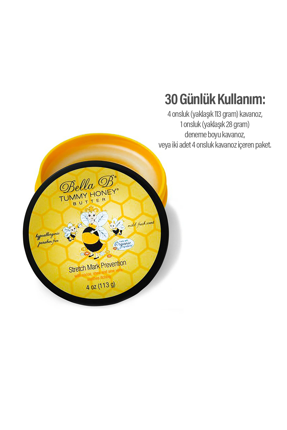 Tummy Honey Butter Çatlak Kremi 113 gr — BellaBTummyHoneyButter — تصویر 4 از 7