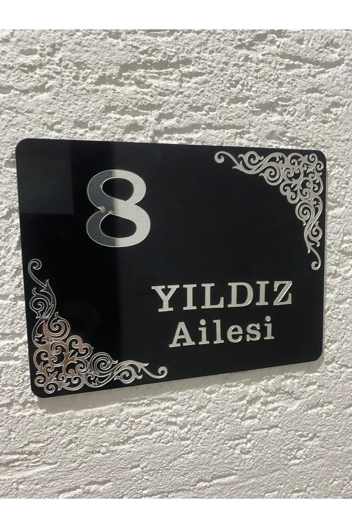YALOVA SHOP Zarif Ve Şık Pleksi Kapı İsimliği Kişiselleştirilmiş