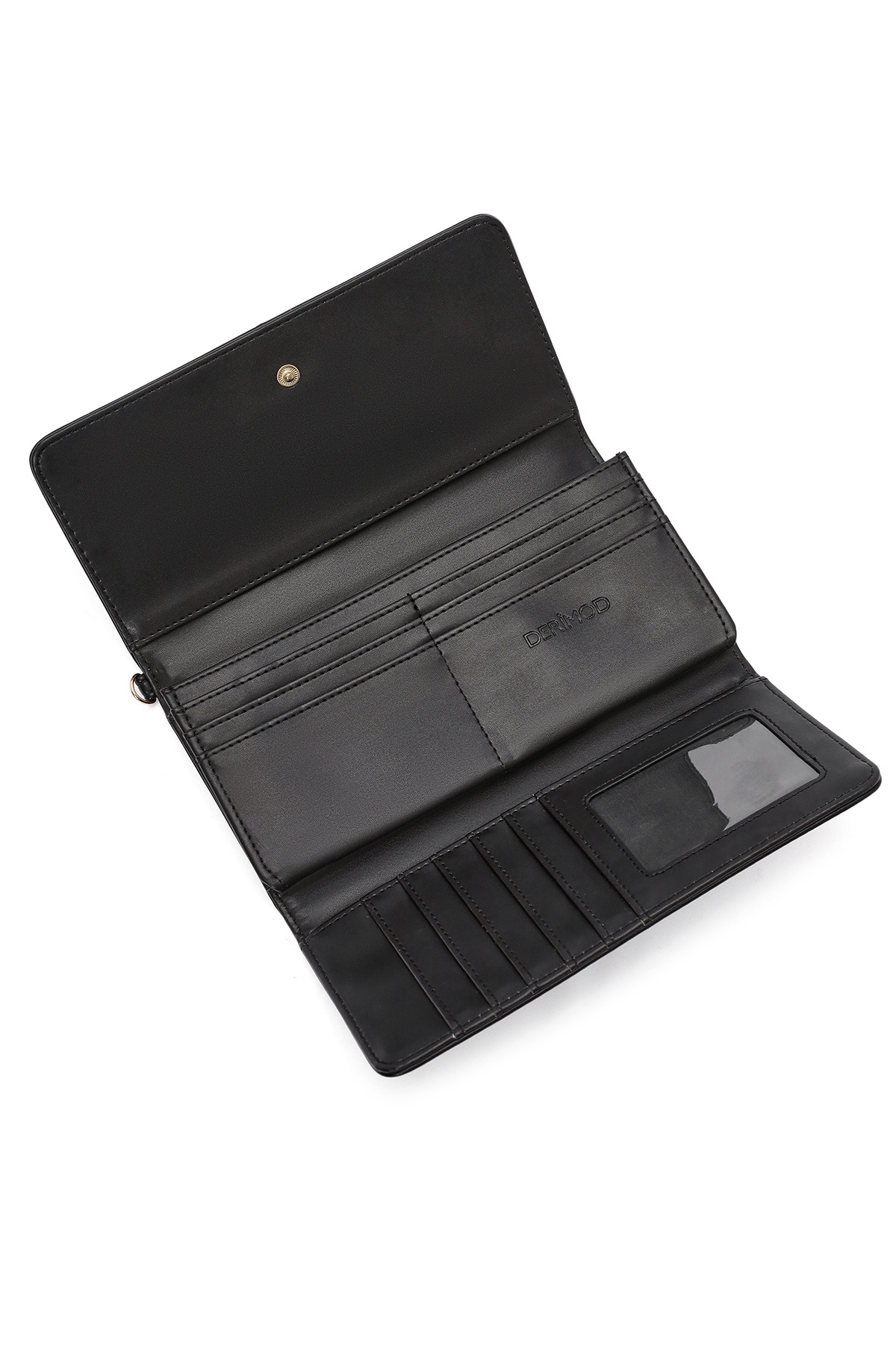 Derimod  Kadın Siyah Askı Detaylı Cüzdan 000A2D561318 - Görsel 8