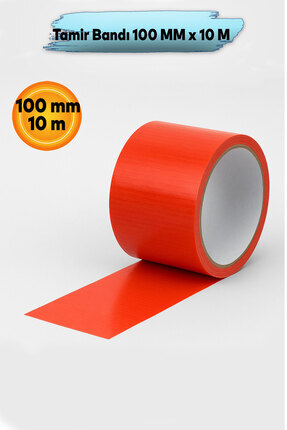 Badem10 Kırmızı Tamir Bandı 100 mm x 10 mt Çok Amaçlı Güçlü Yapışkanlı Suya D...
