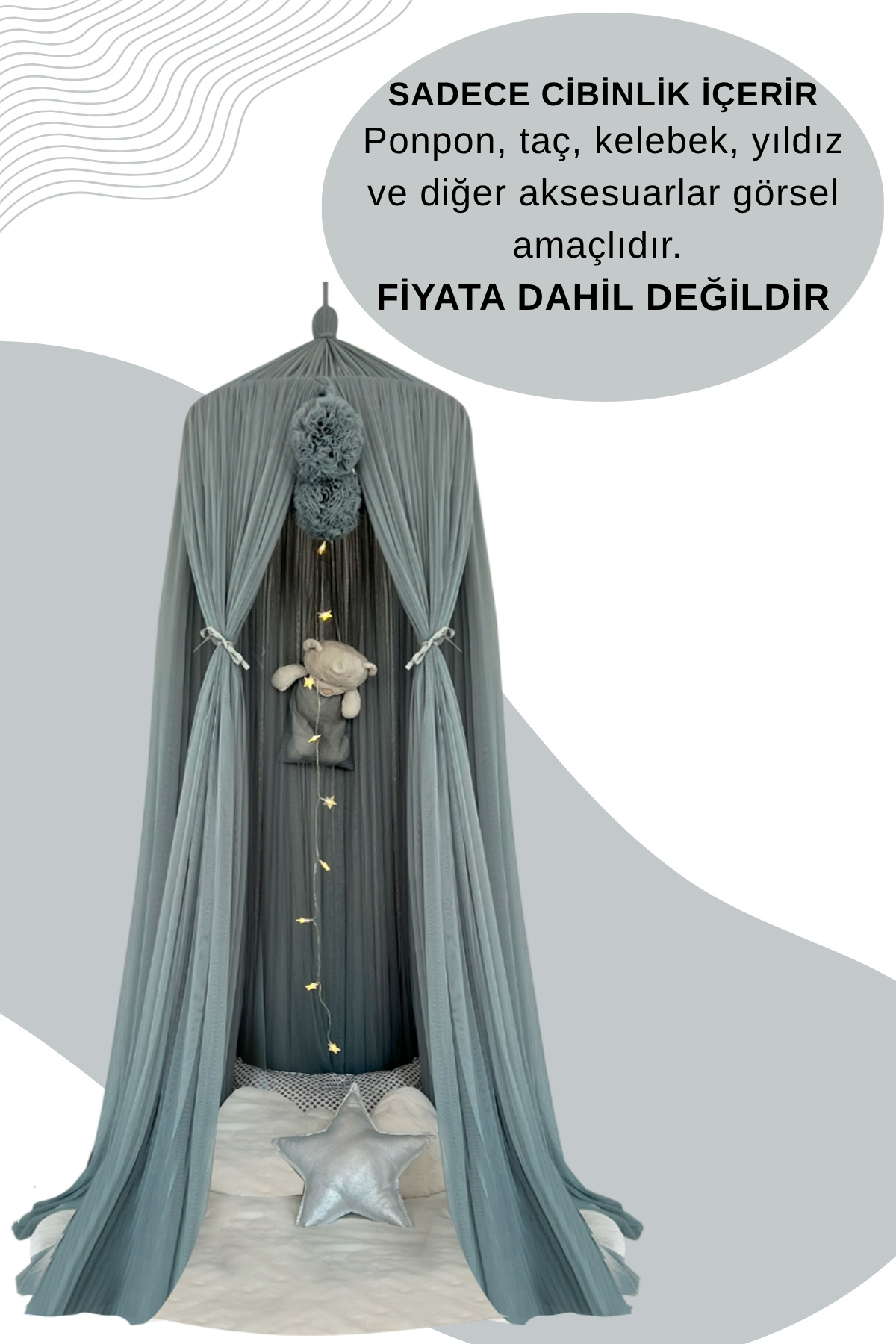 PAMUKA Tül Cibinlik Deluxe Indigo Blue