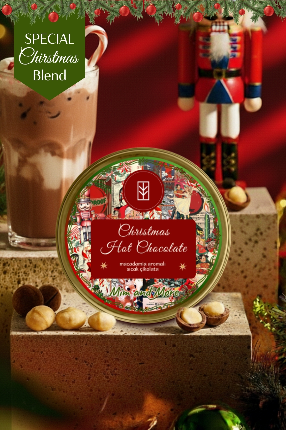 Mim and More Christmas Kiss 2025 Hot Chocolate – Macadamia Aromalı