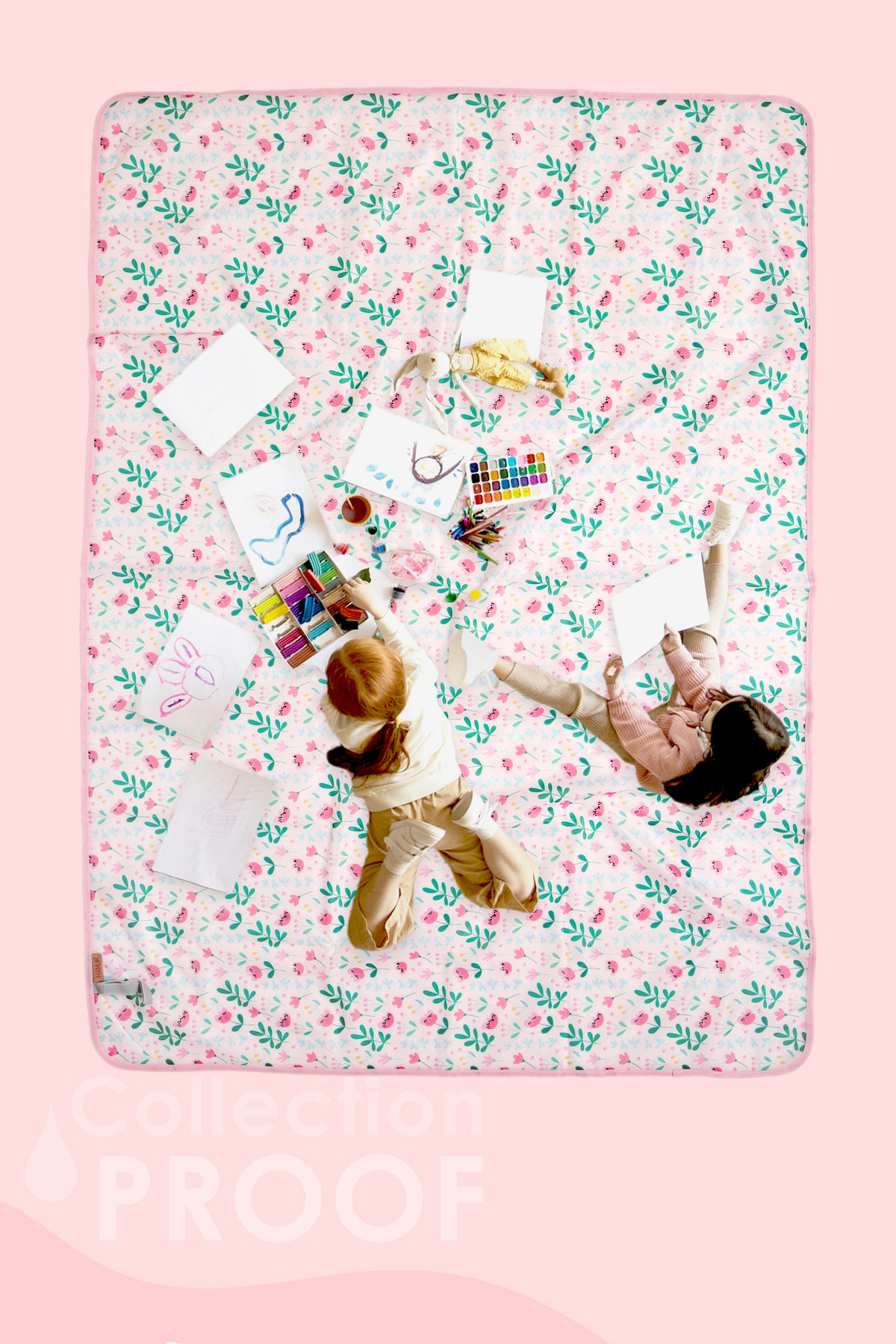 HAMUR Proof Sıvı Geçirmez Etkinlik Aktivite Halı Örtüsü Örtüsü Çok Amaçlı Bebek Çocuk Oyun Matı Flowy fotoğrafı 5 (önizleme)