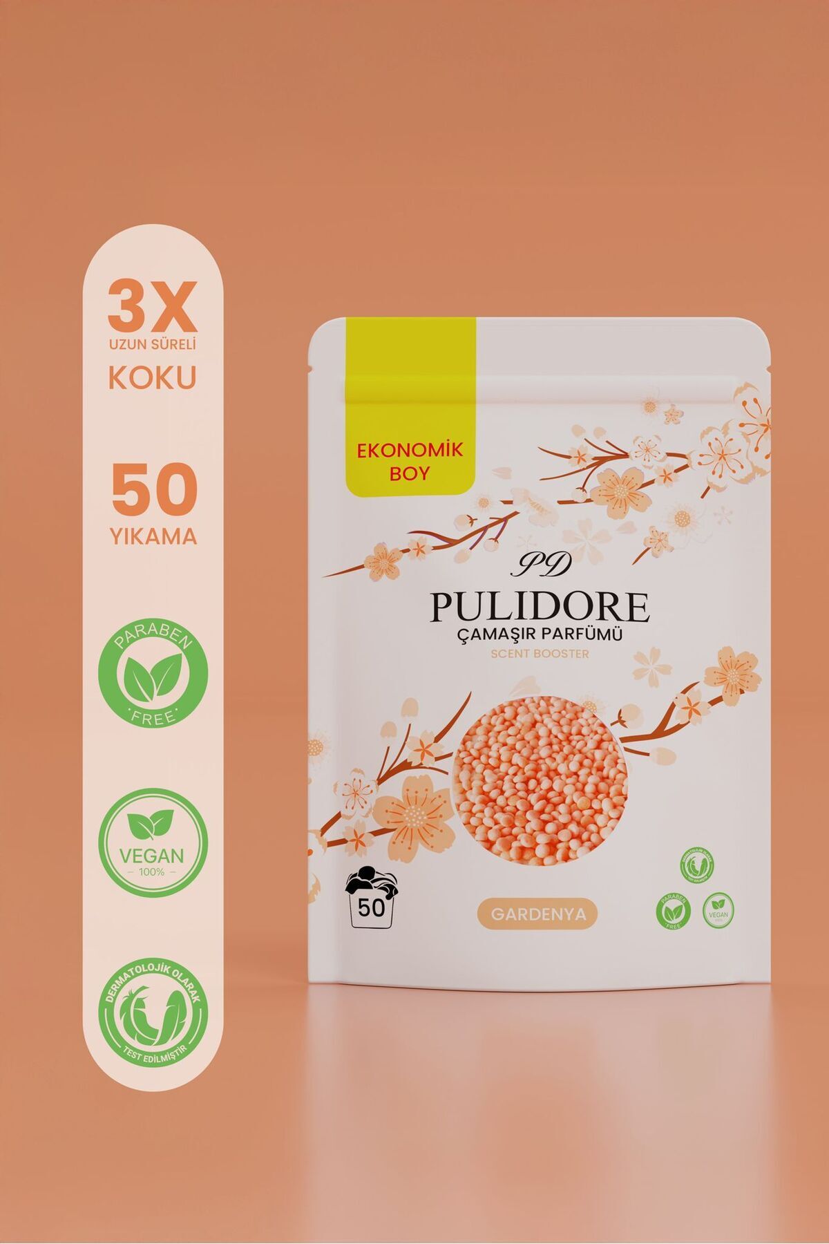 PULIDORE Granül Çamaşır Parfümü & Çamaşır Yumuşatıcı Gardenya 525 gr ( 50 Yıkama )