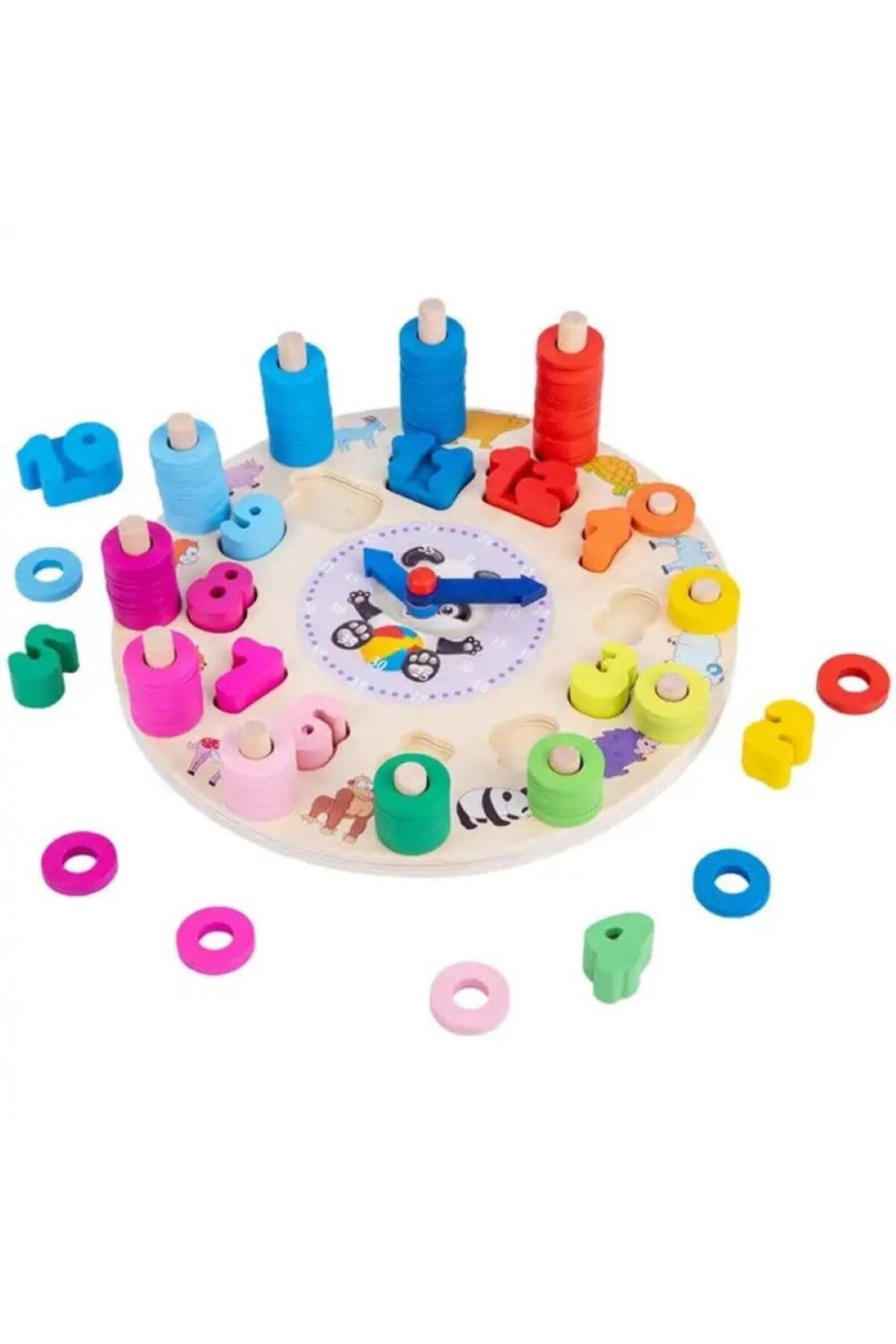 SAMTOYS Ahşap Montessori Saat Eğitici Oyuncak fotoğrafı 2 (önizleme)