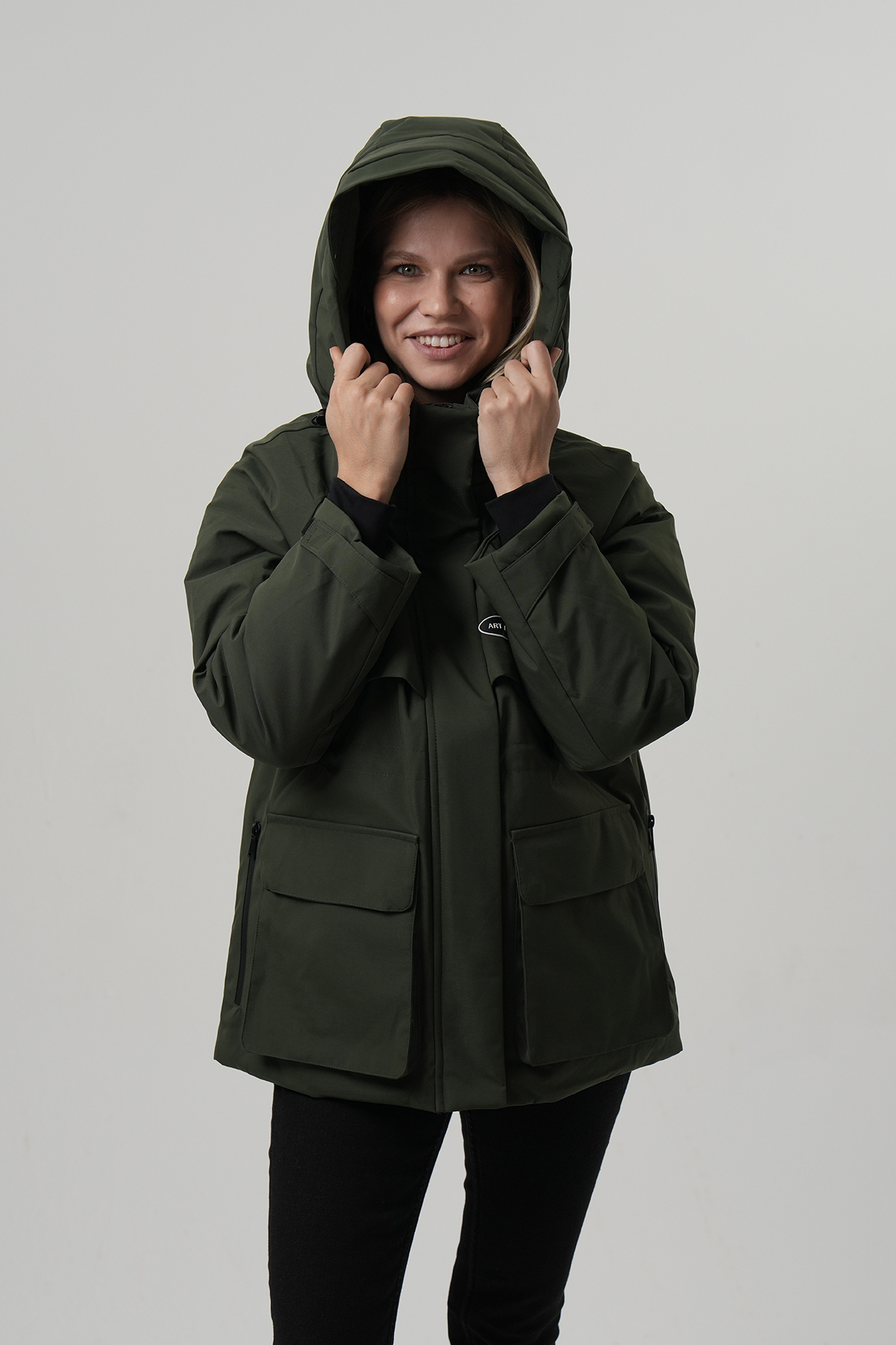 PIQUE  Kadin Mont Kapüşonlu Su itici Rüzgar Geçirmez Kadın Kaban - Görsel 5