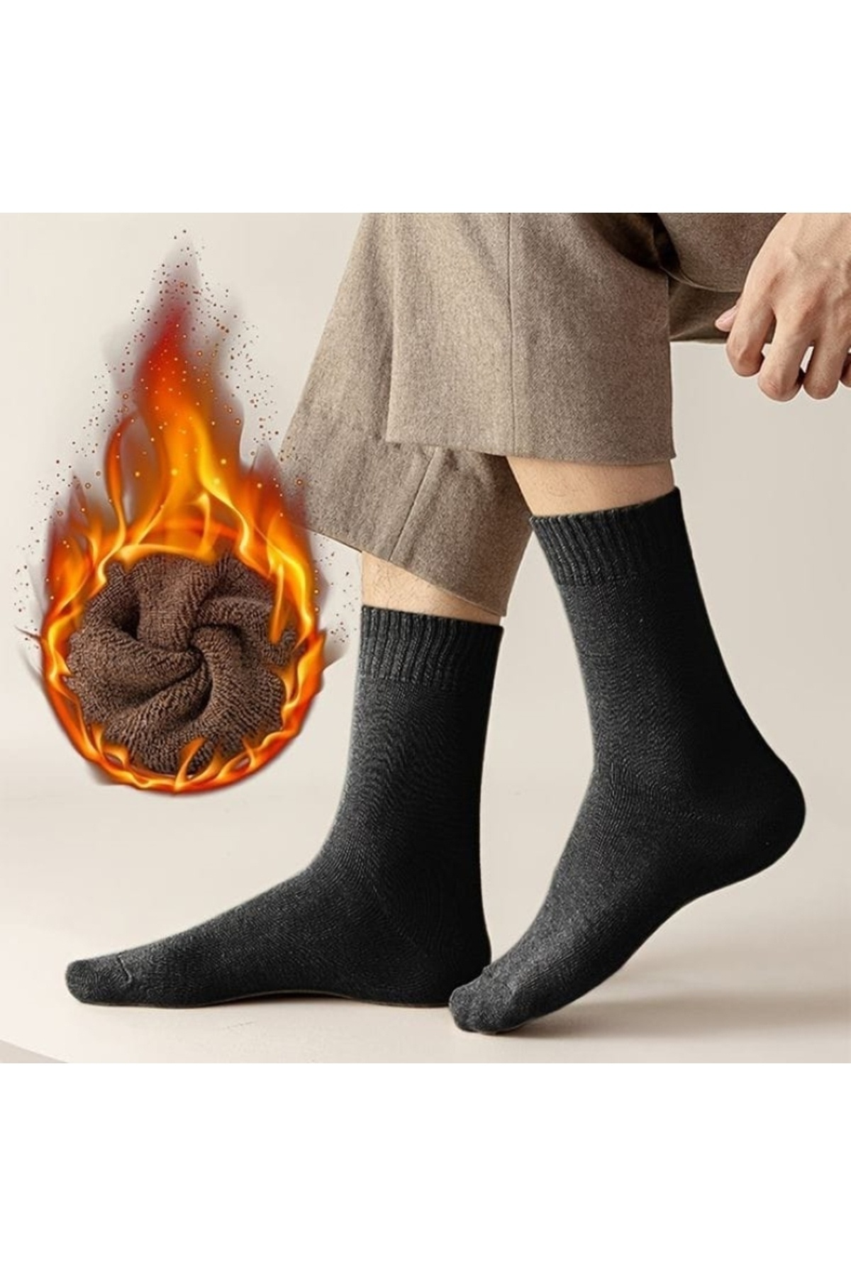 WORTHY SOCKS 5 Συσκευασίες Χειμερινές Θερμικές Κάλτσες Πετσέτας 5 Ζεύγη