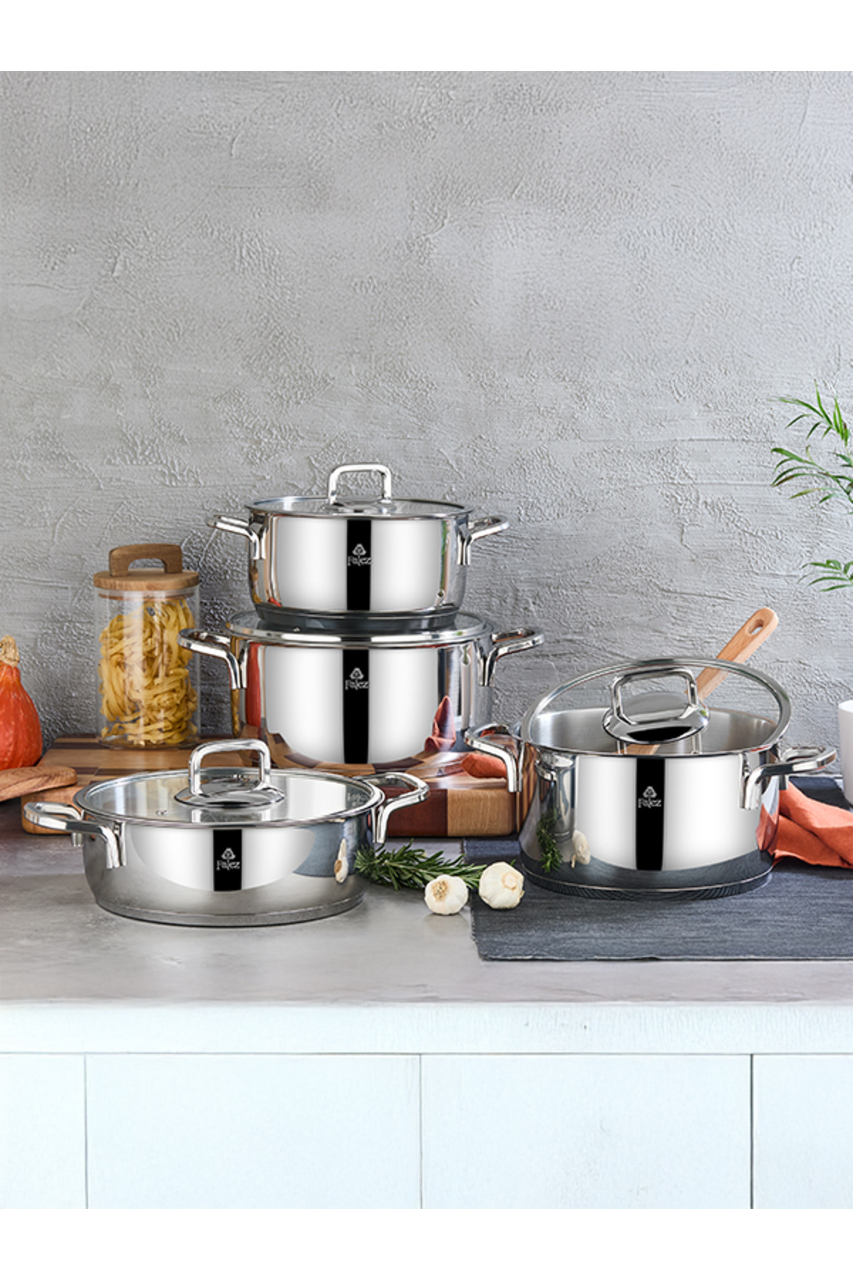 FALEZ Vento 8 Parça Çelik Set
