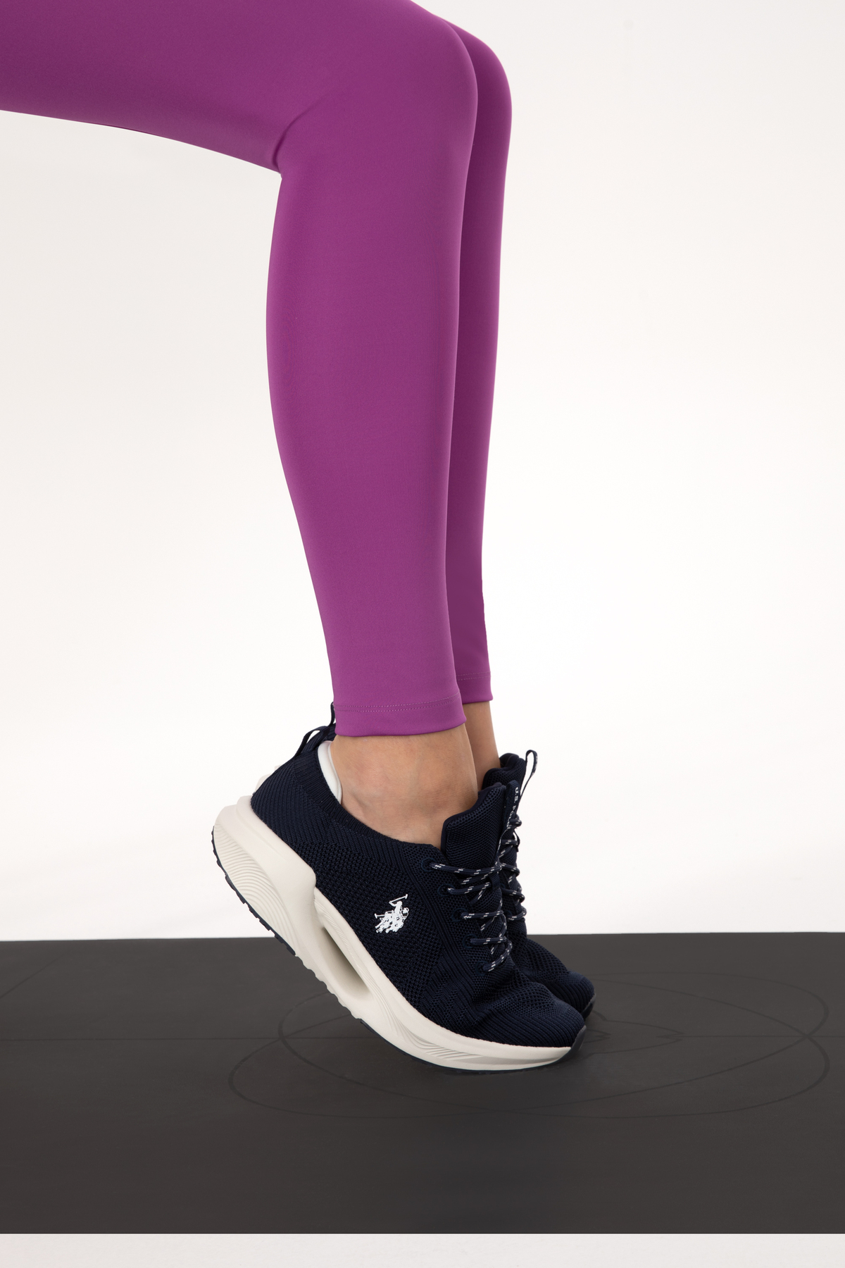U.S. Polo Assn. Kadın Mor Yüksek Bel Spor Tayt 50284055-VR038 görsel 7