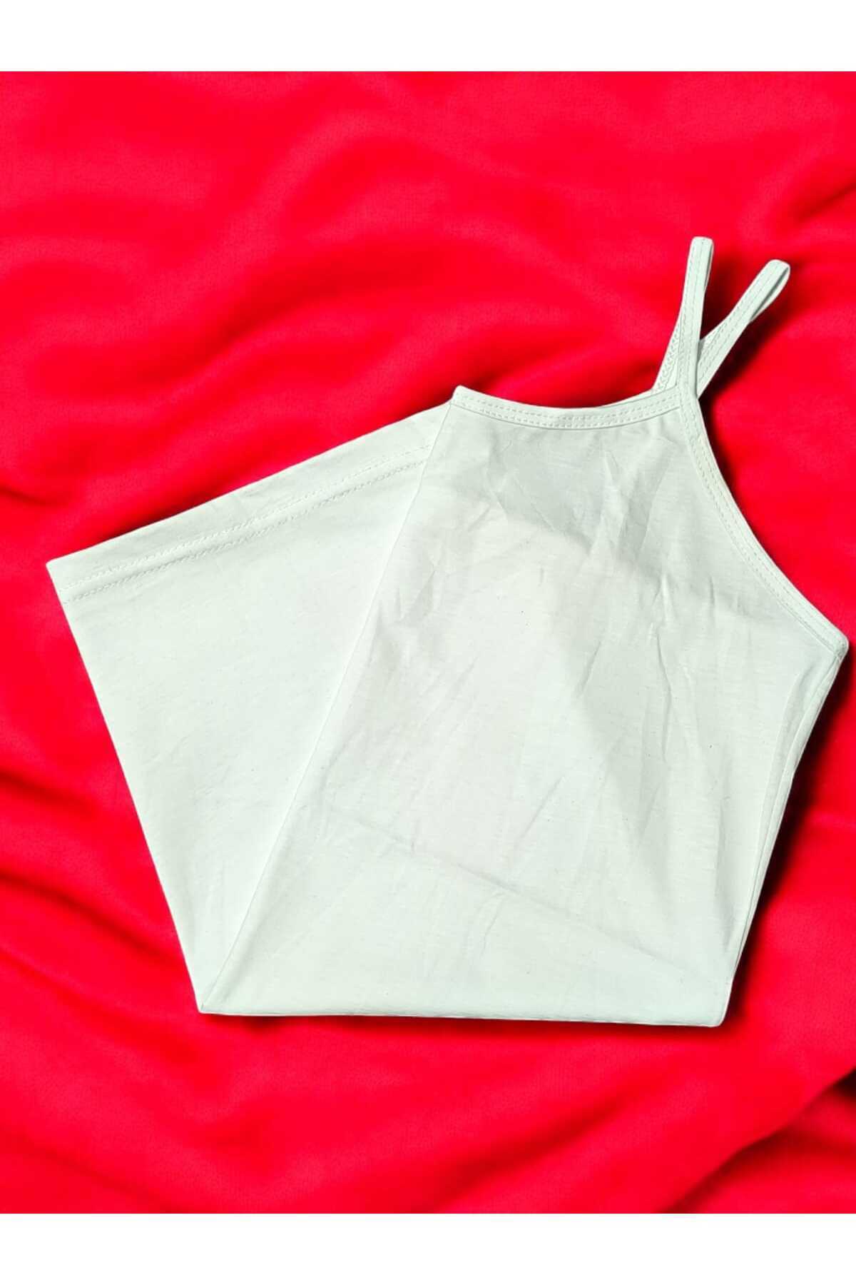 ESTA STORE  süprem penye 1 adet ip askılı atlet pamuklu esnek değildir askıları kendi kumaşından dikilmiştir - Görsel 3