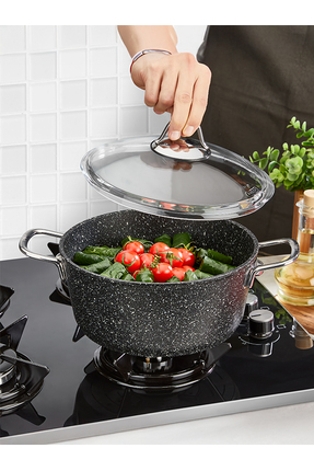 Falez Black Line Granit Derin Tencere 32 Cm