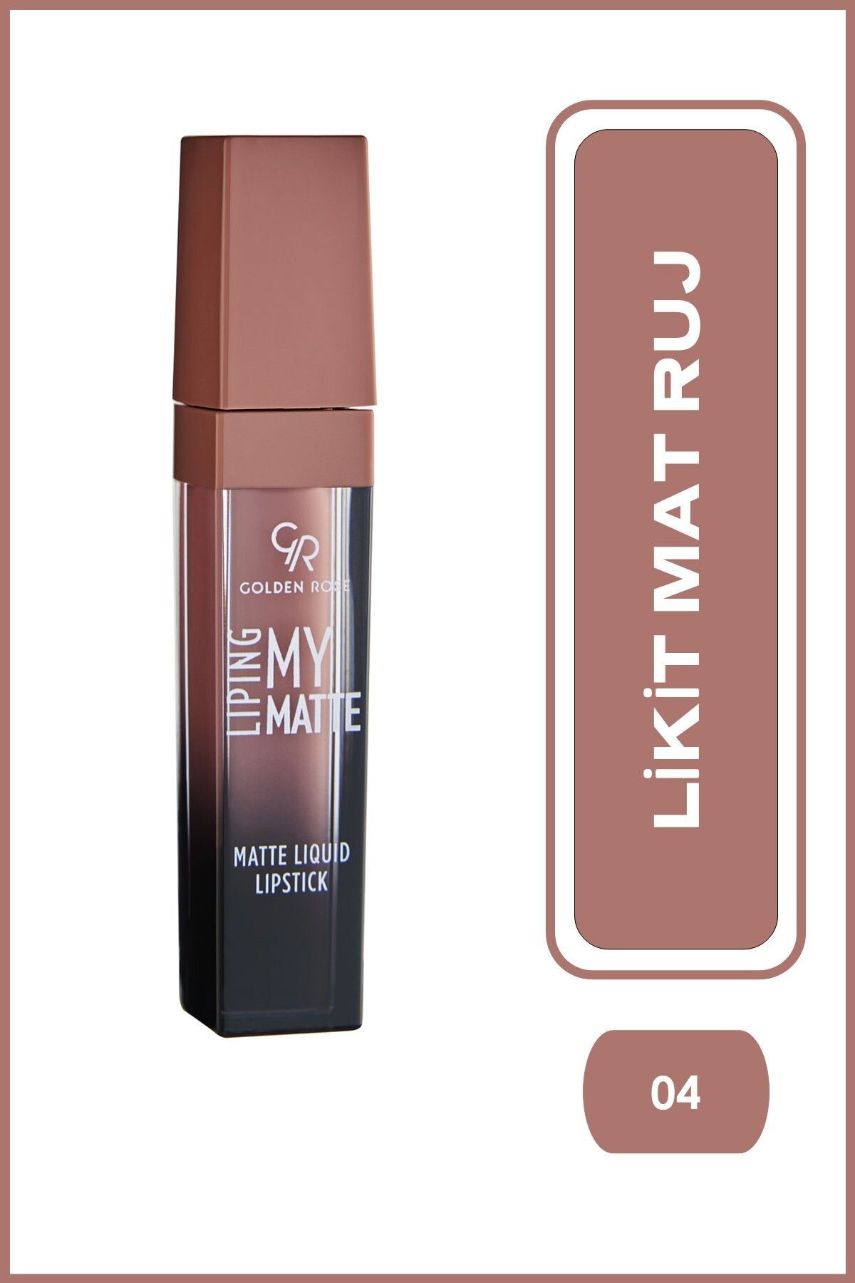 Liping My Matte - 04 - Liquid Matte Lipstick — نارنجی LMMT_1 — تصویر 2 از 5