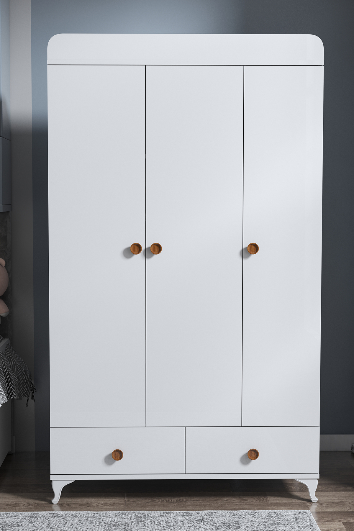 BANANA BABY MODİMOB PERA 3 KAPAKLI DOLAP-GARDIROP fotoğrafı 4 (önizleme)